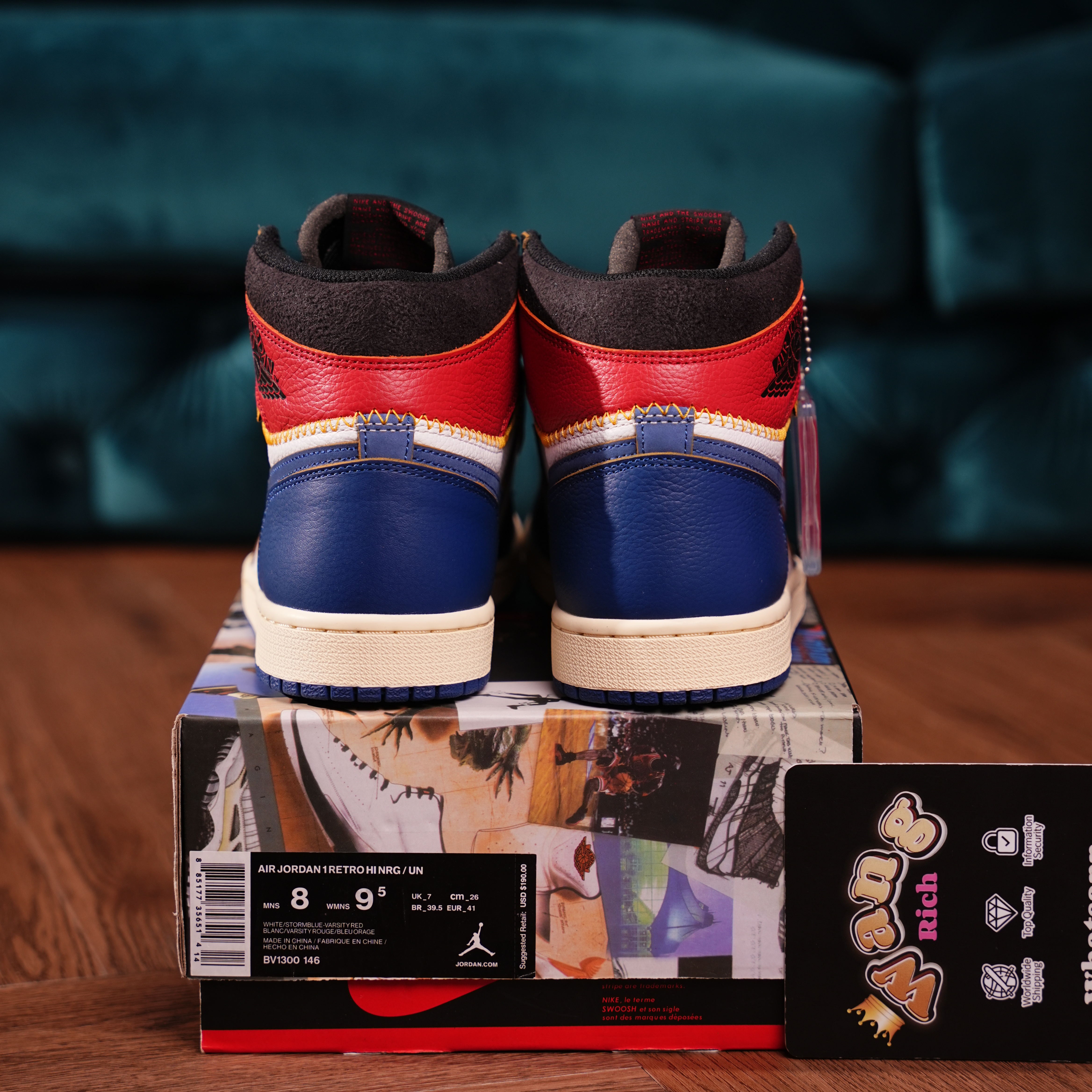 Air Jordan 1 Retro High Union Los Angeles Blue Toe