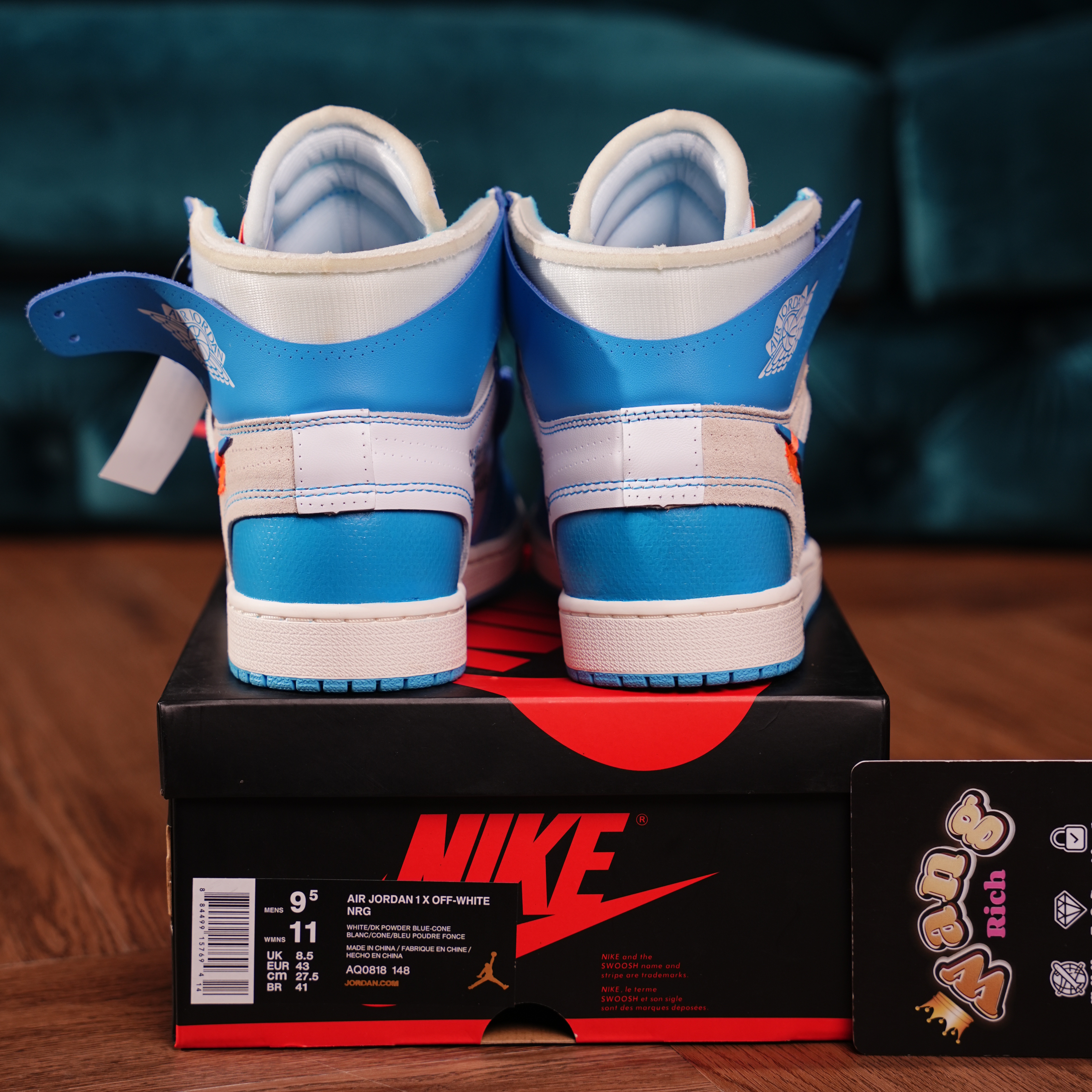 Air Jordan 1 Retro High Off-White University Blue