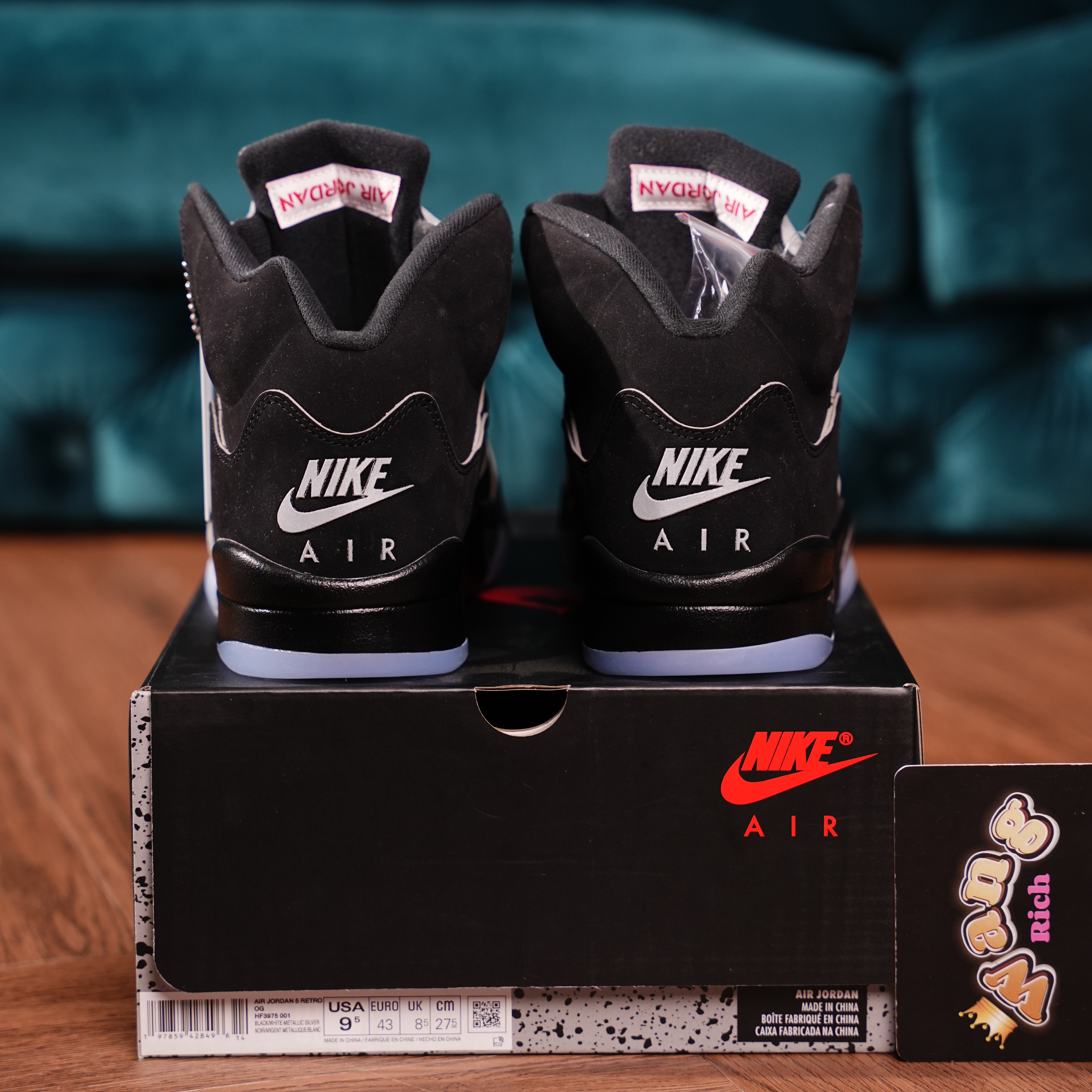 Air Jordan 5 Black Metallic Reimagined