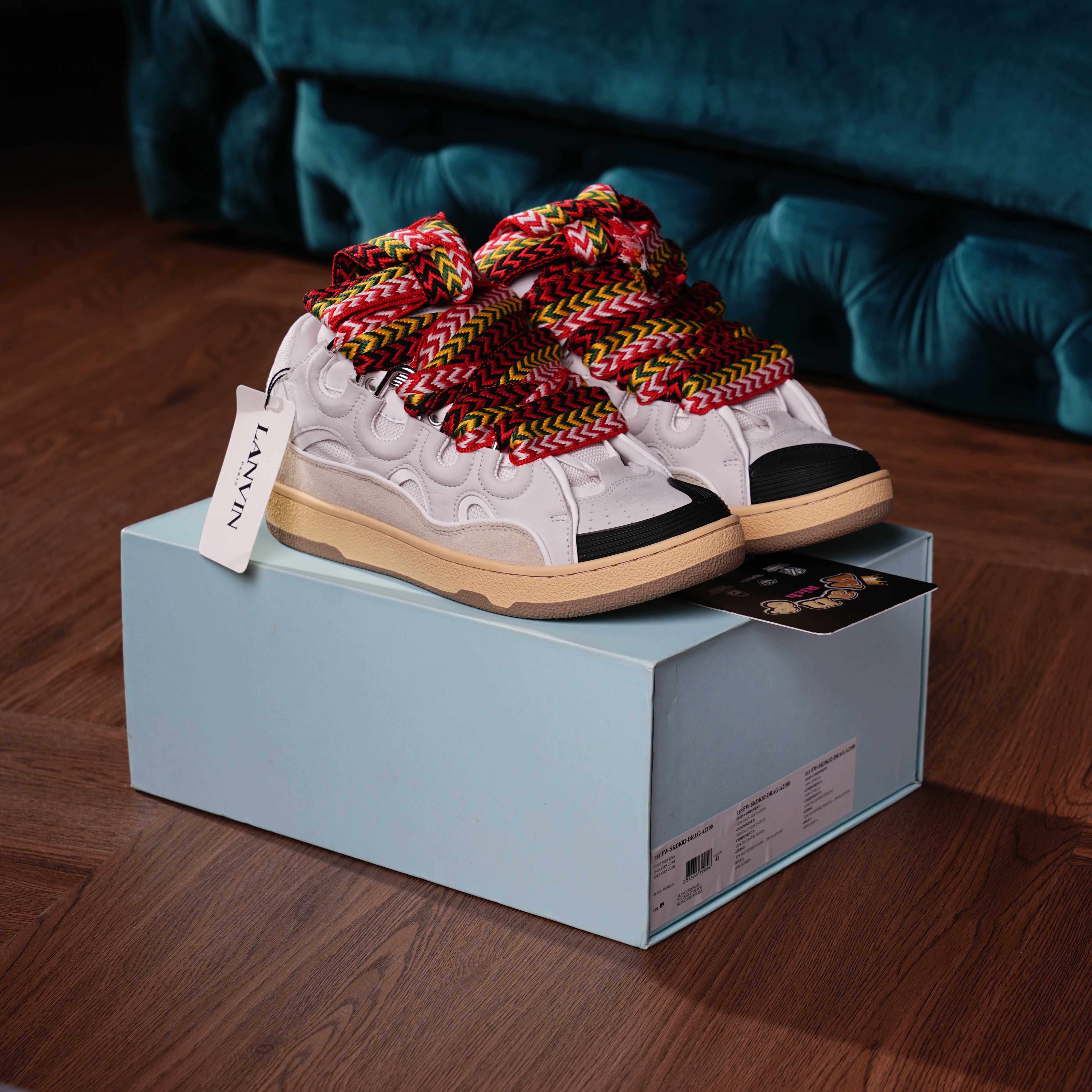 Lanvin Leather Curb White Iory