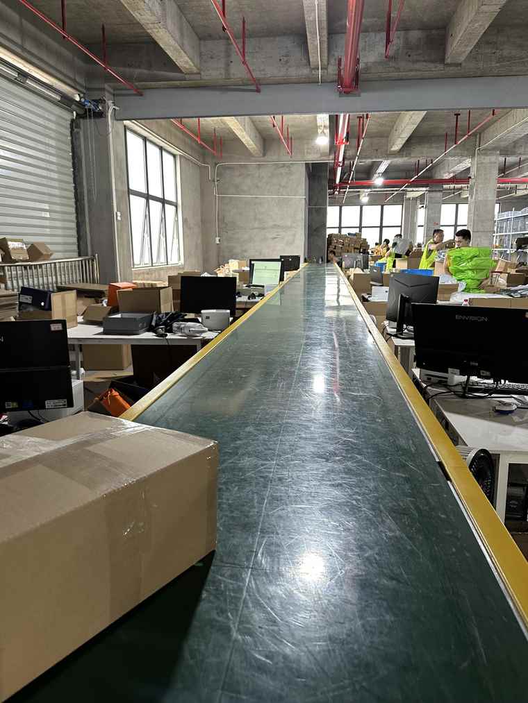 Warehouse Packing Line Workflow for RichWang Kicks warehouse QC packing and dispatch workflow
