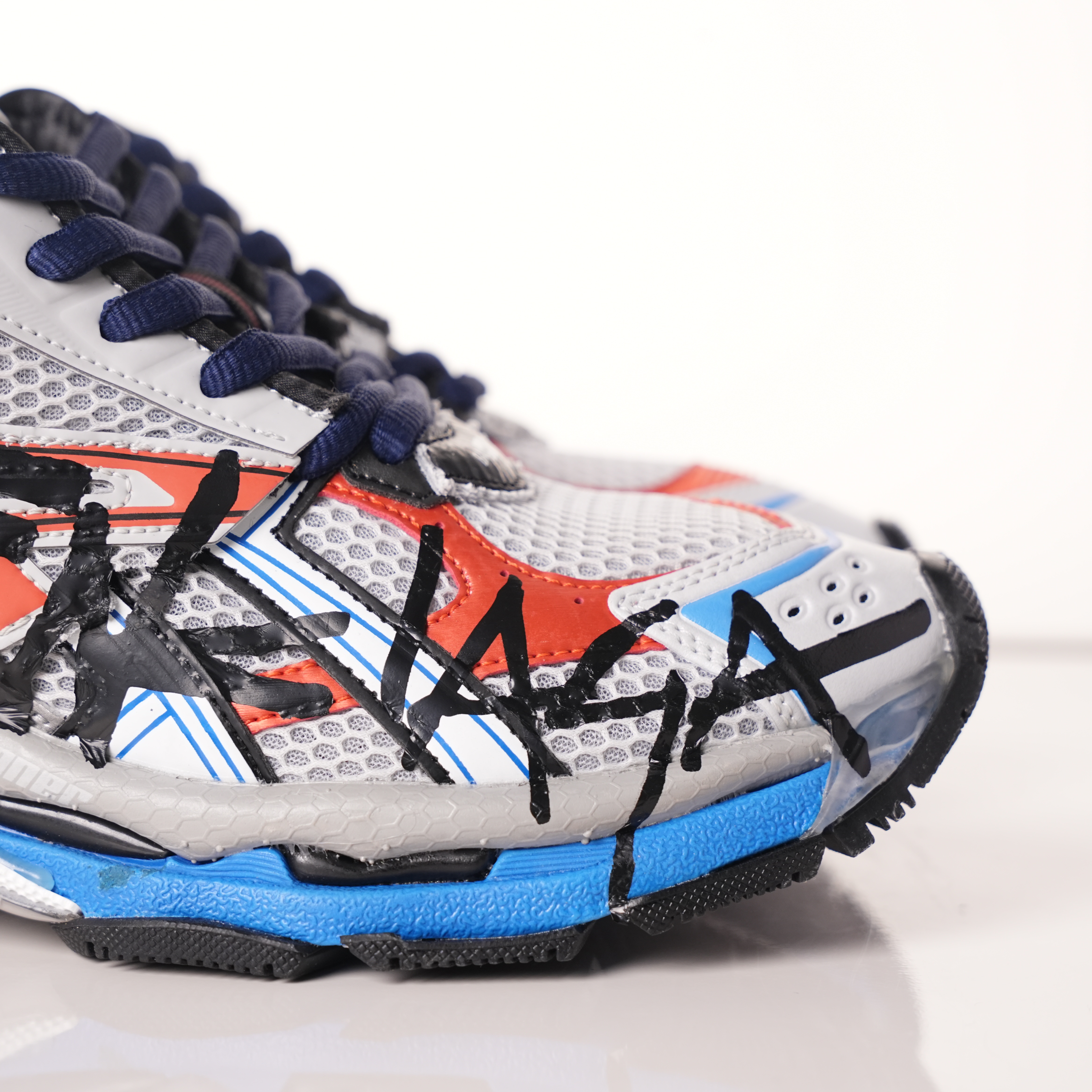 Balenciaga Runner White And Blue Printing