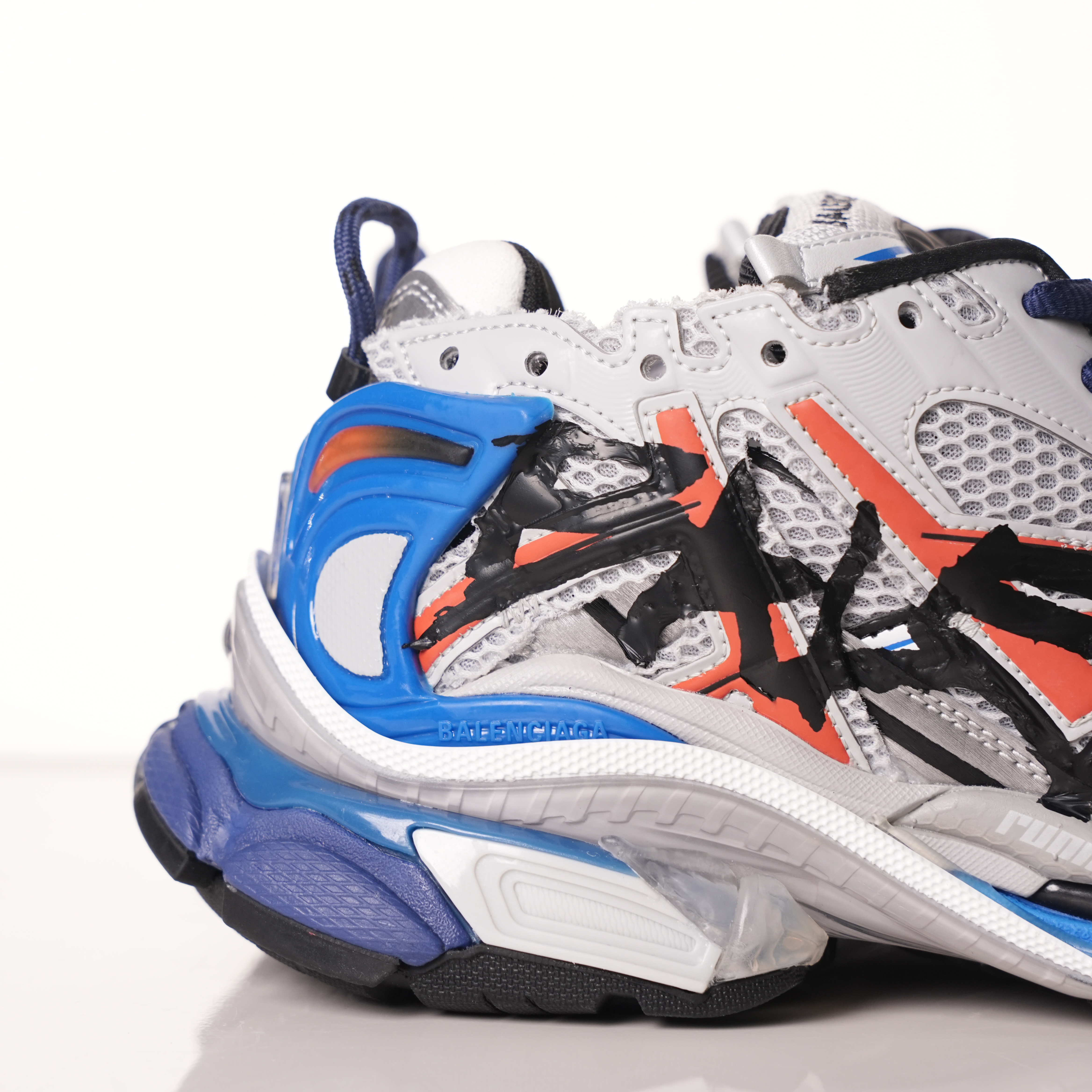 Balenciaga Runner White And Blue Printing