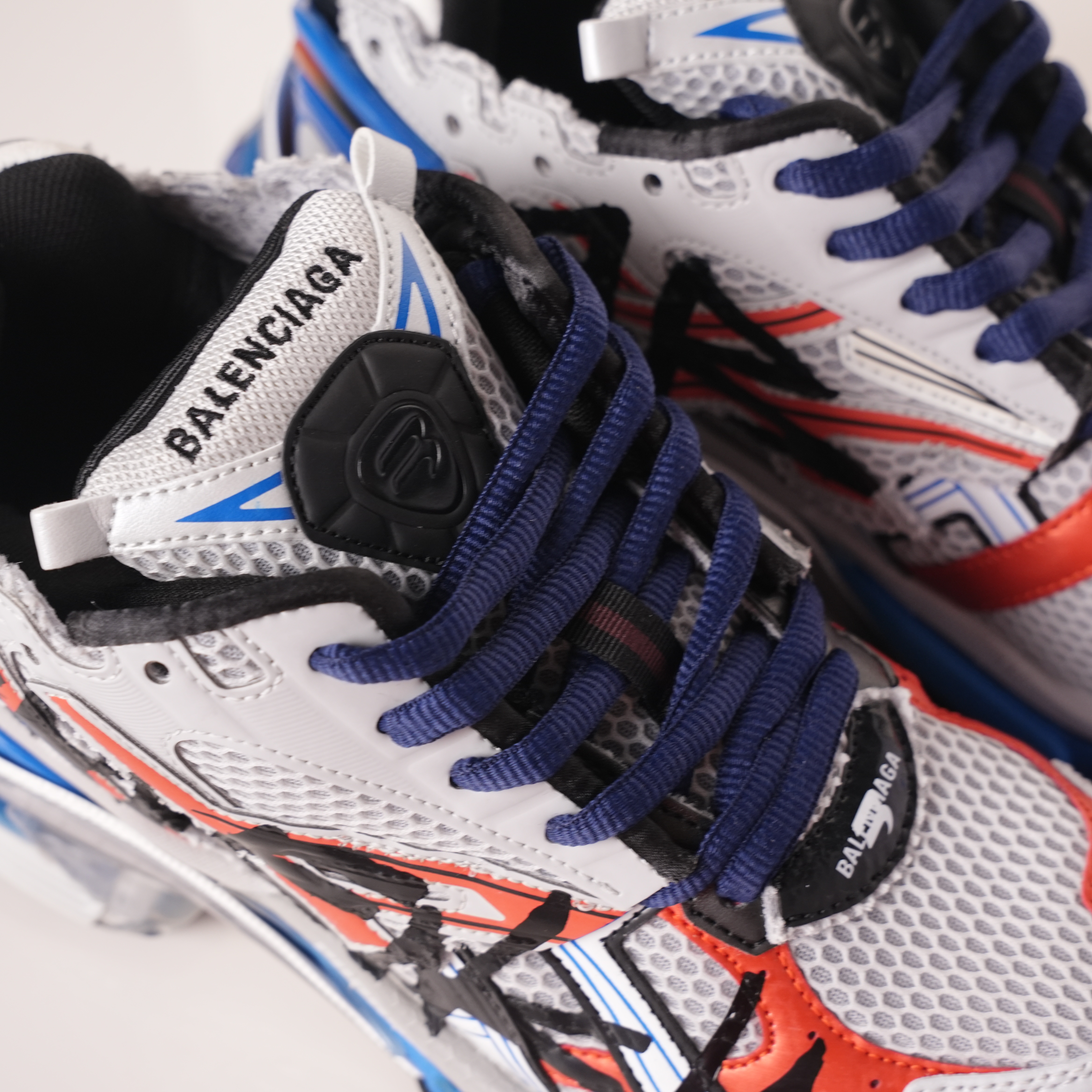 Balenciaga Runner White And Blue Printing