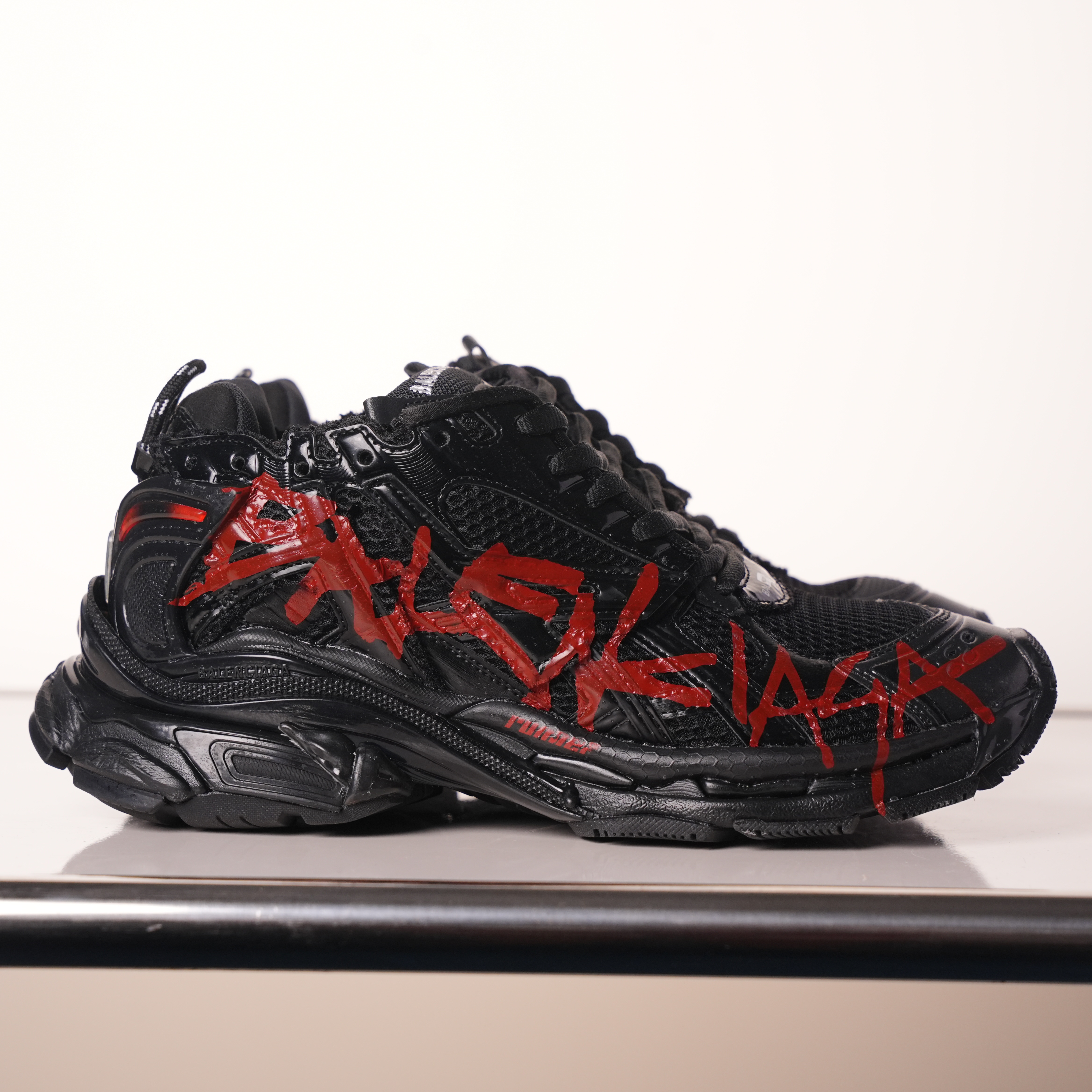 Balenciaga Runner Black And Red Characters