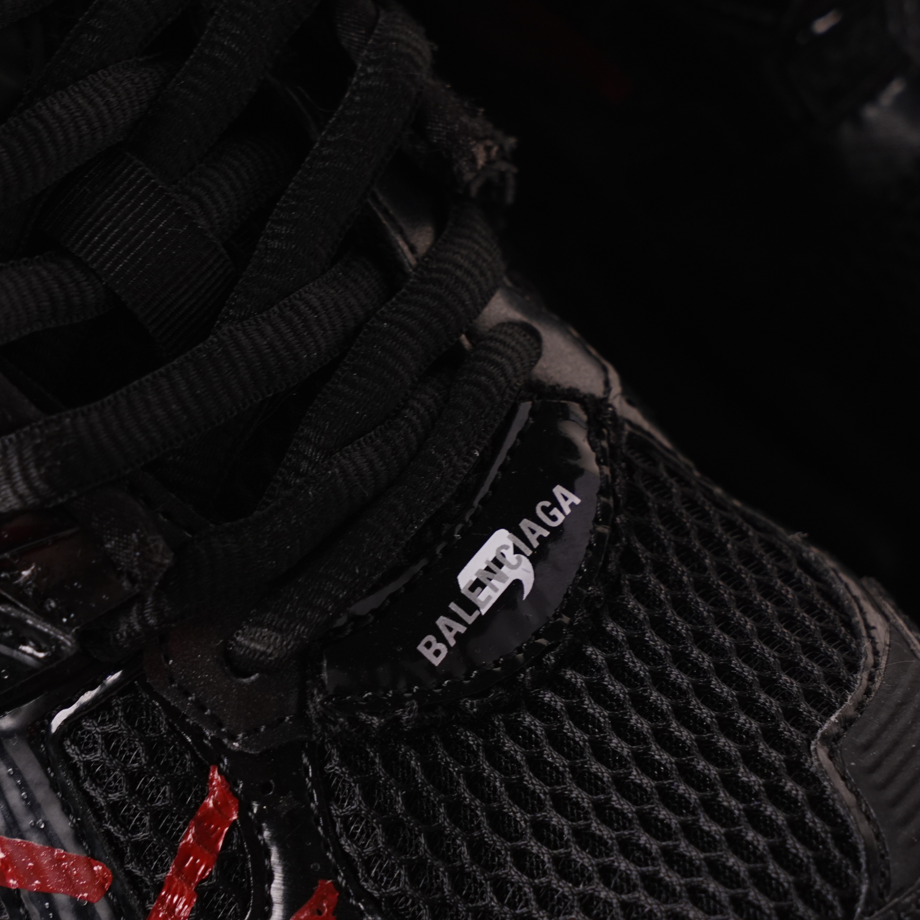 Balenciaga Runner Black And Red Characters