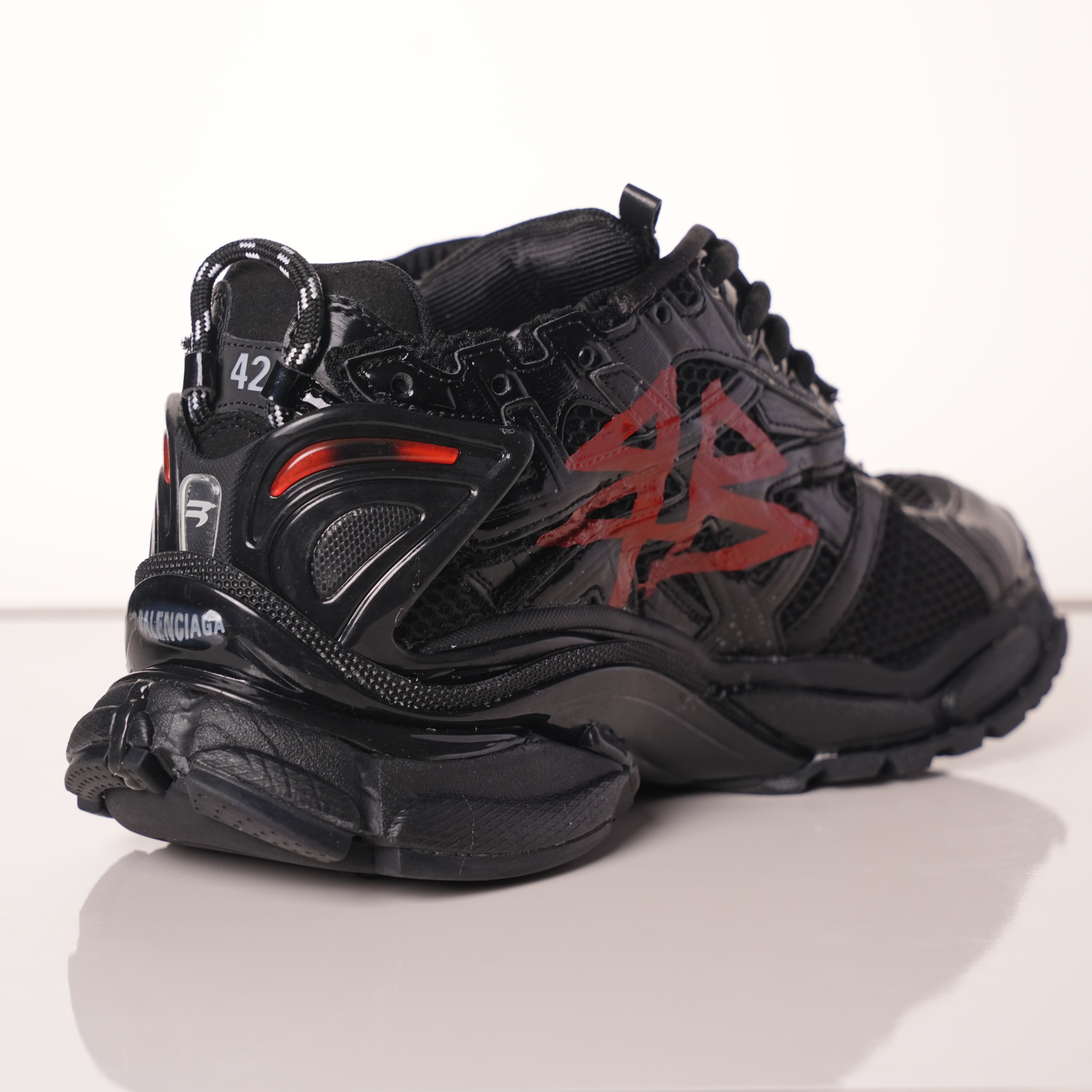 Balenciaga Runner Black And Red Characters