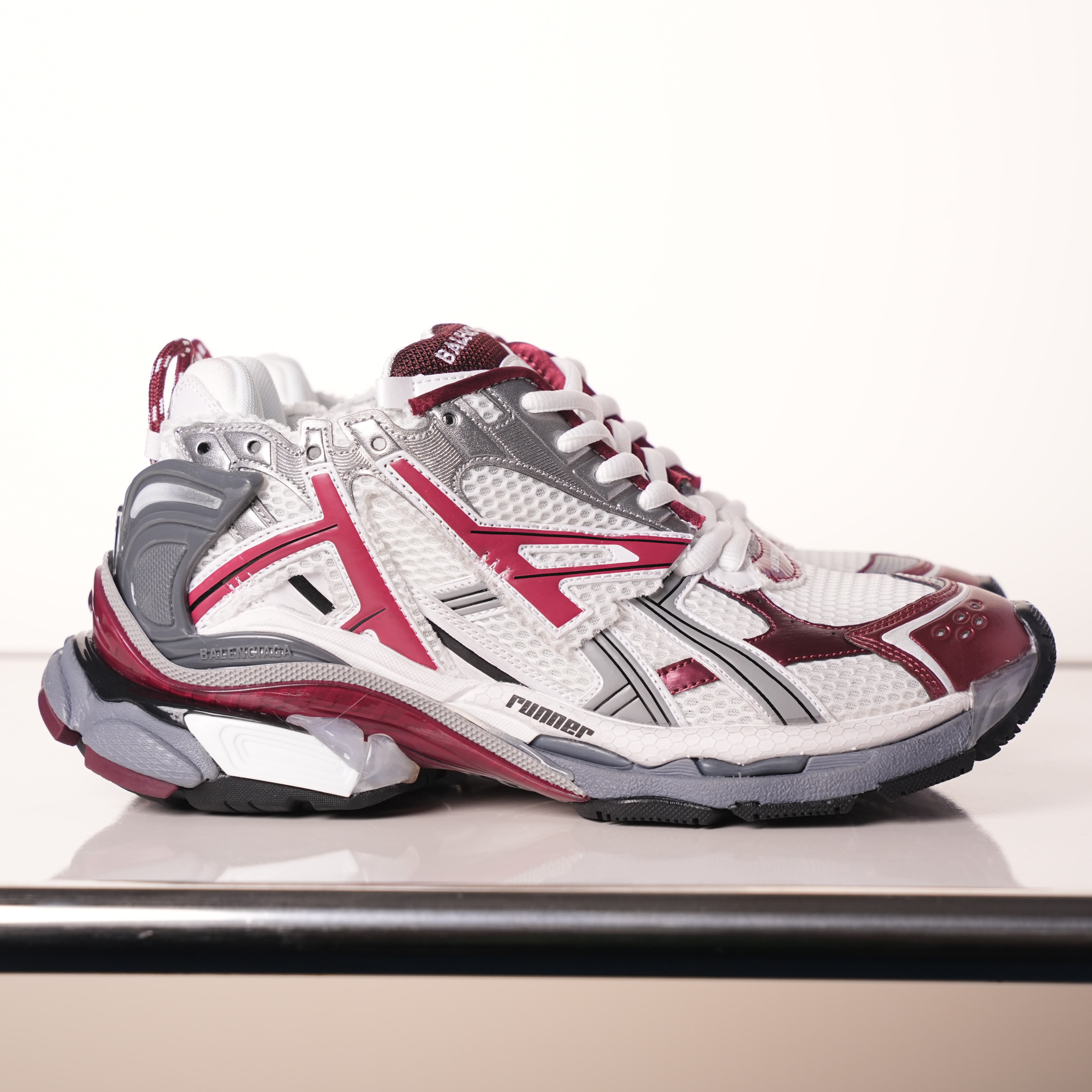 Balenciaga Runner White Wine Red