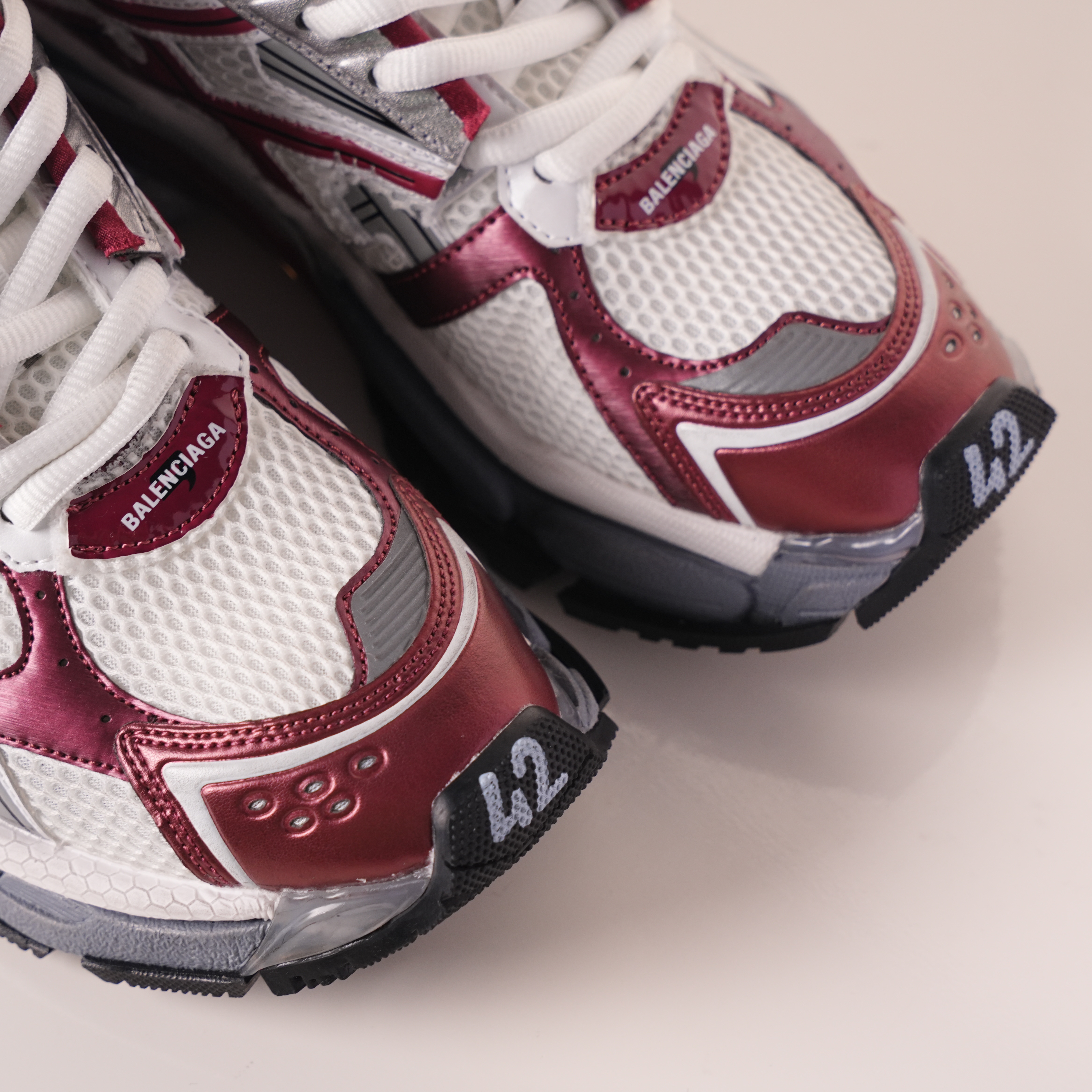 Balenciaga Runner White Wine Red