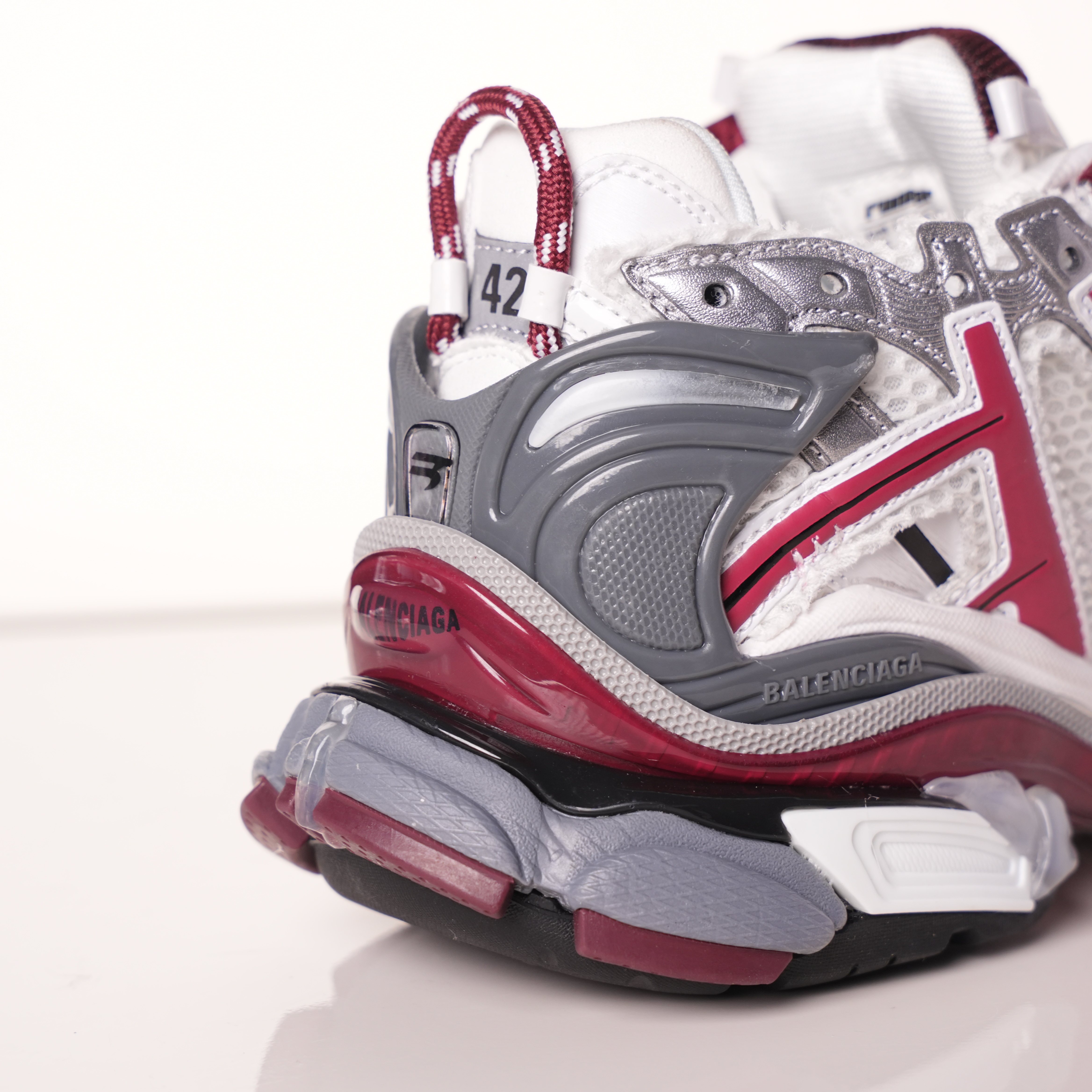 Balenciaga Runner White Wine Red