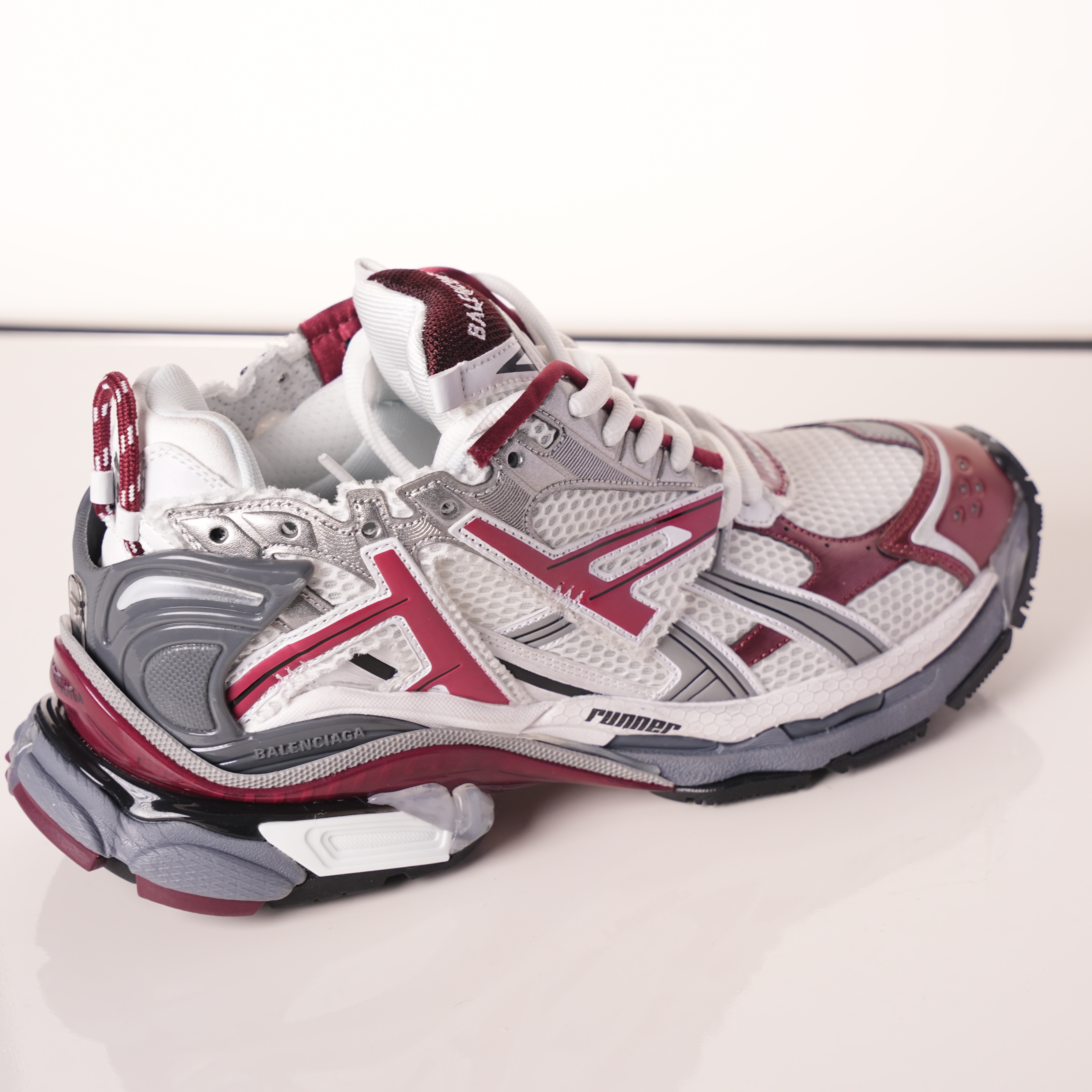 Balenciaga Runner White Wine Red