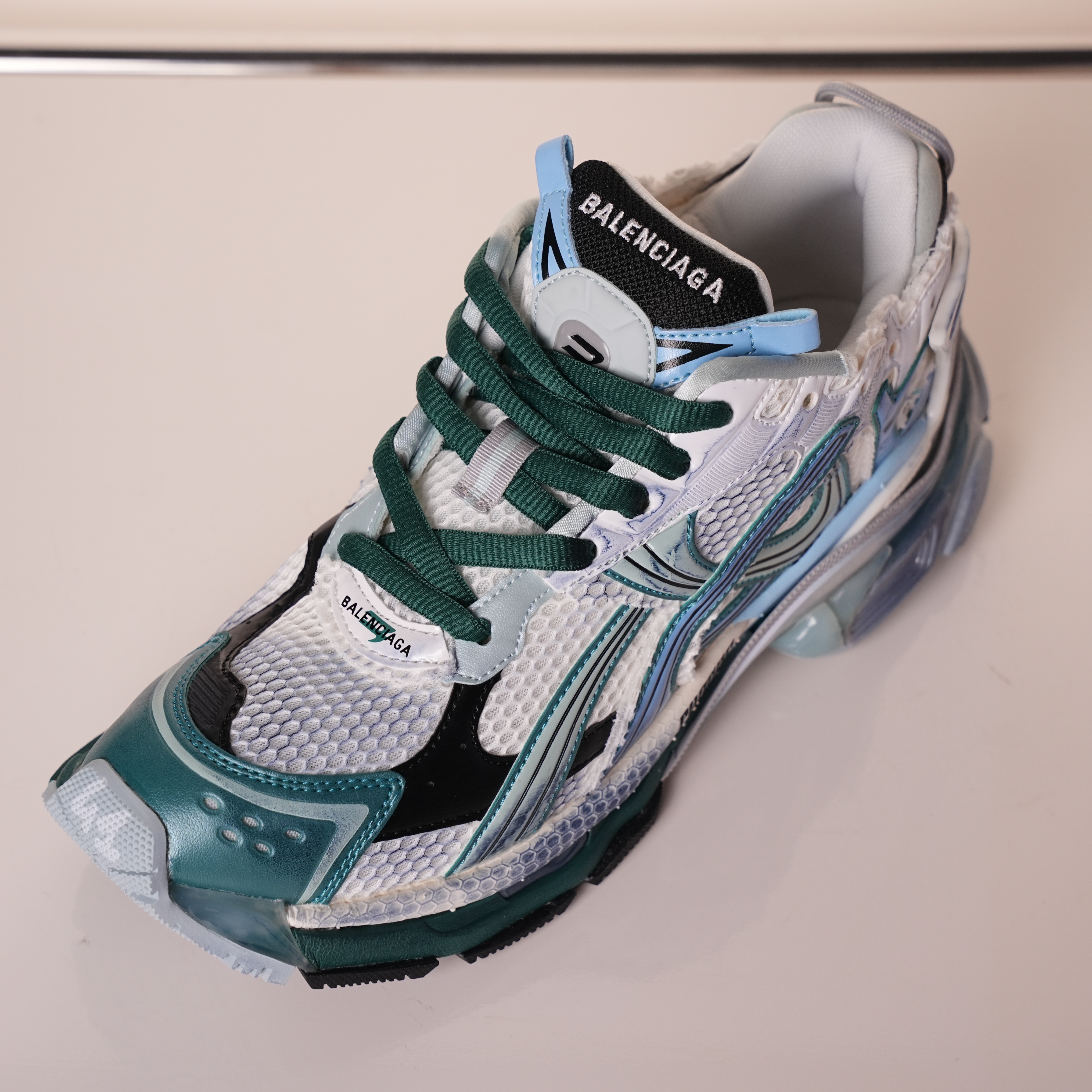 Balenciaga Runner Sneaker 'White Green Blue'