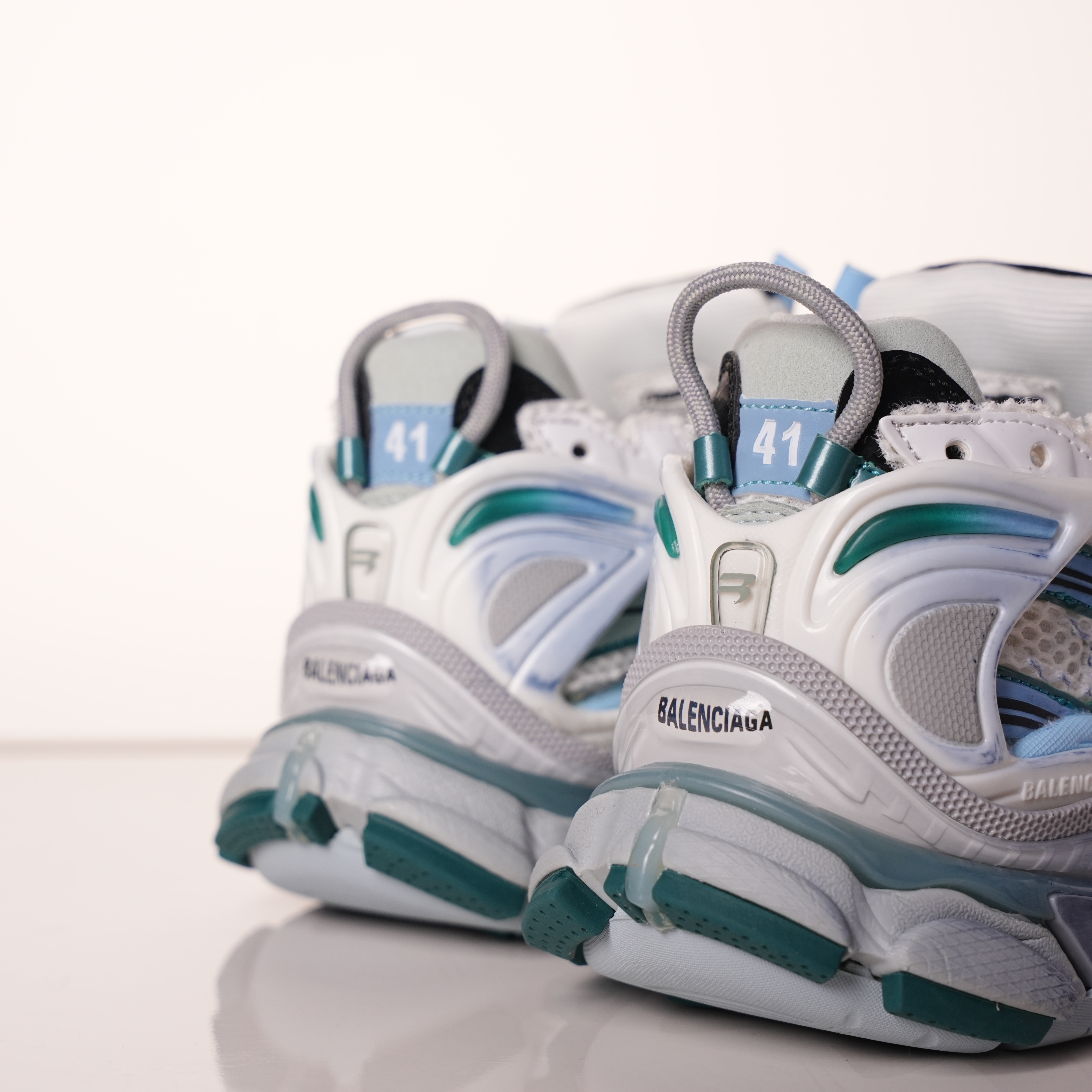 Balenciaga Runner Sneaker 'White Green Blue'