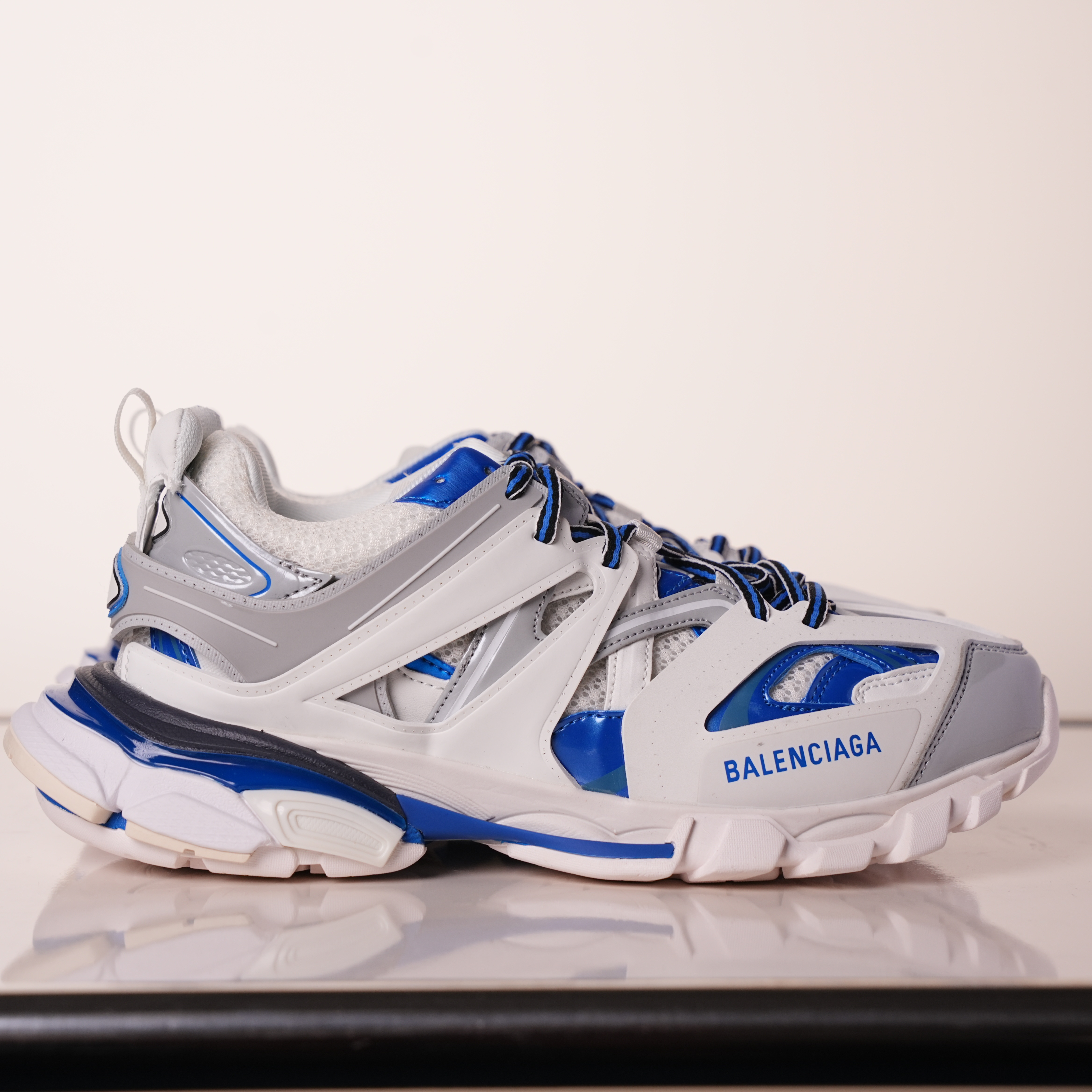 Balenciaga Track Sneaker White Grey Blue