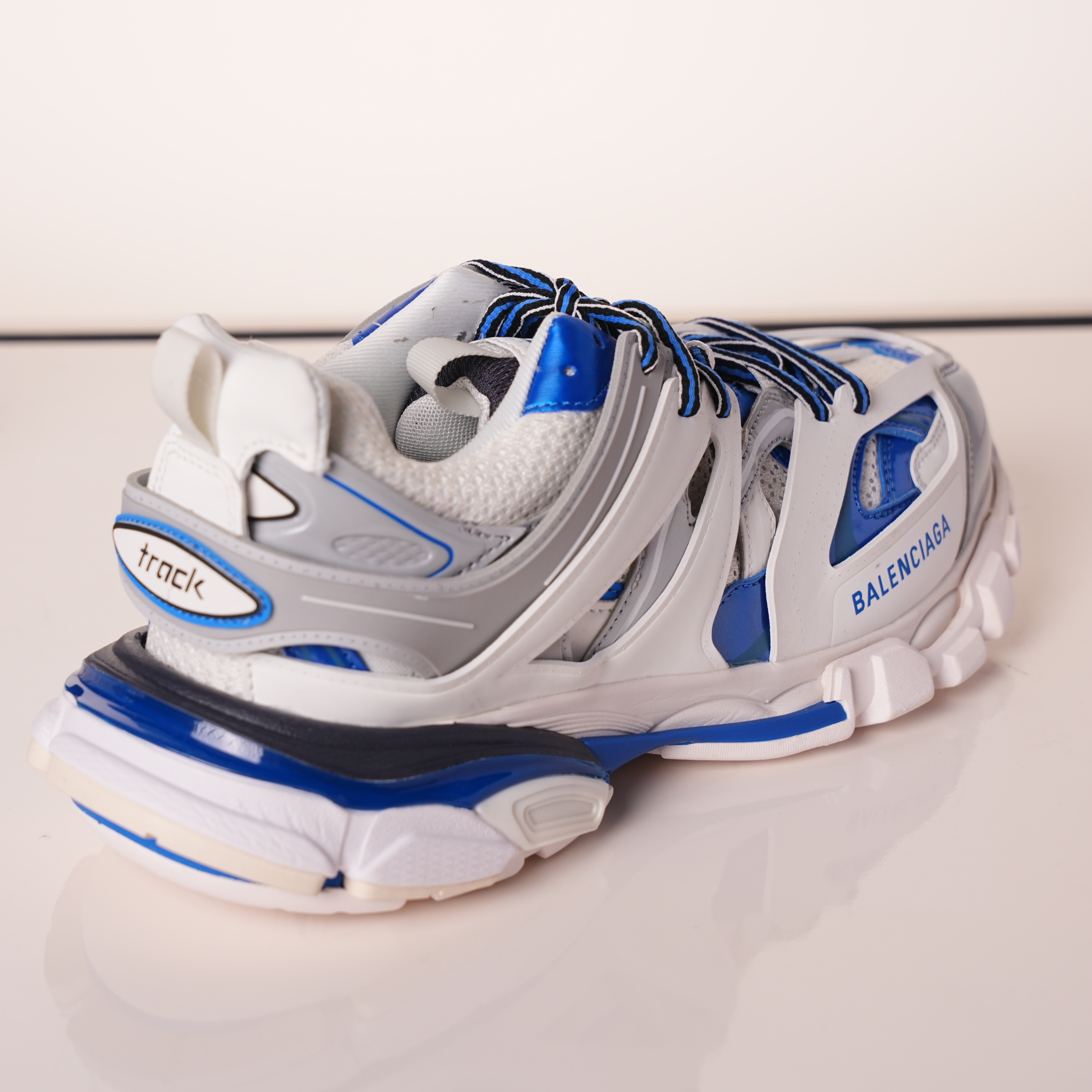 Balenciaga Track Sneaker White Grey Blue
