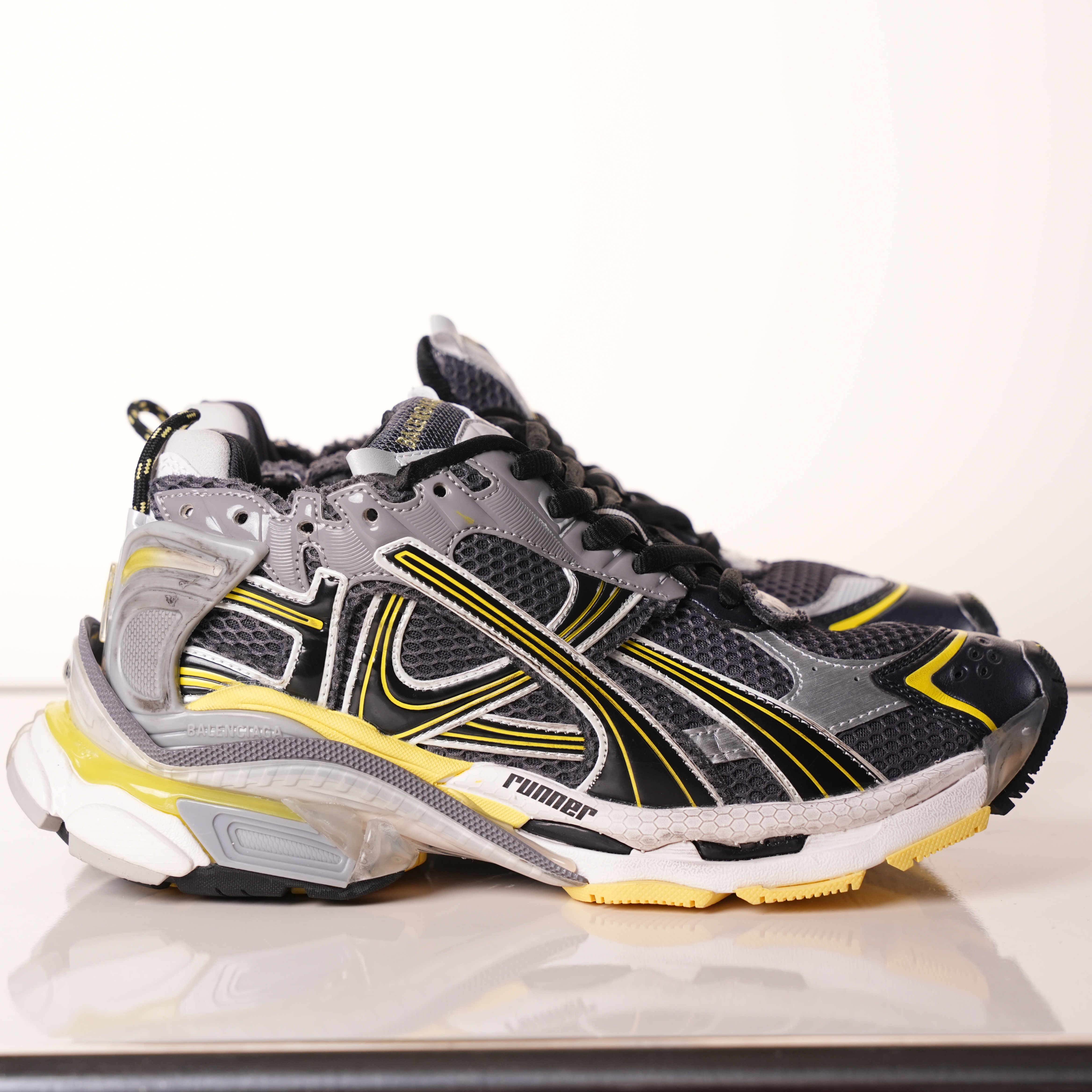 Balenciaga Runner Sneaker Grey Black Yellow