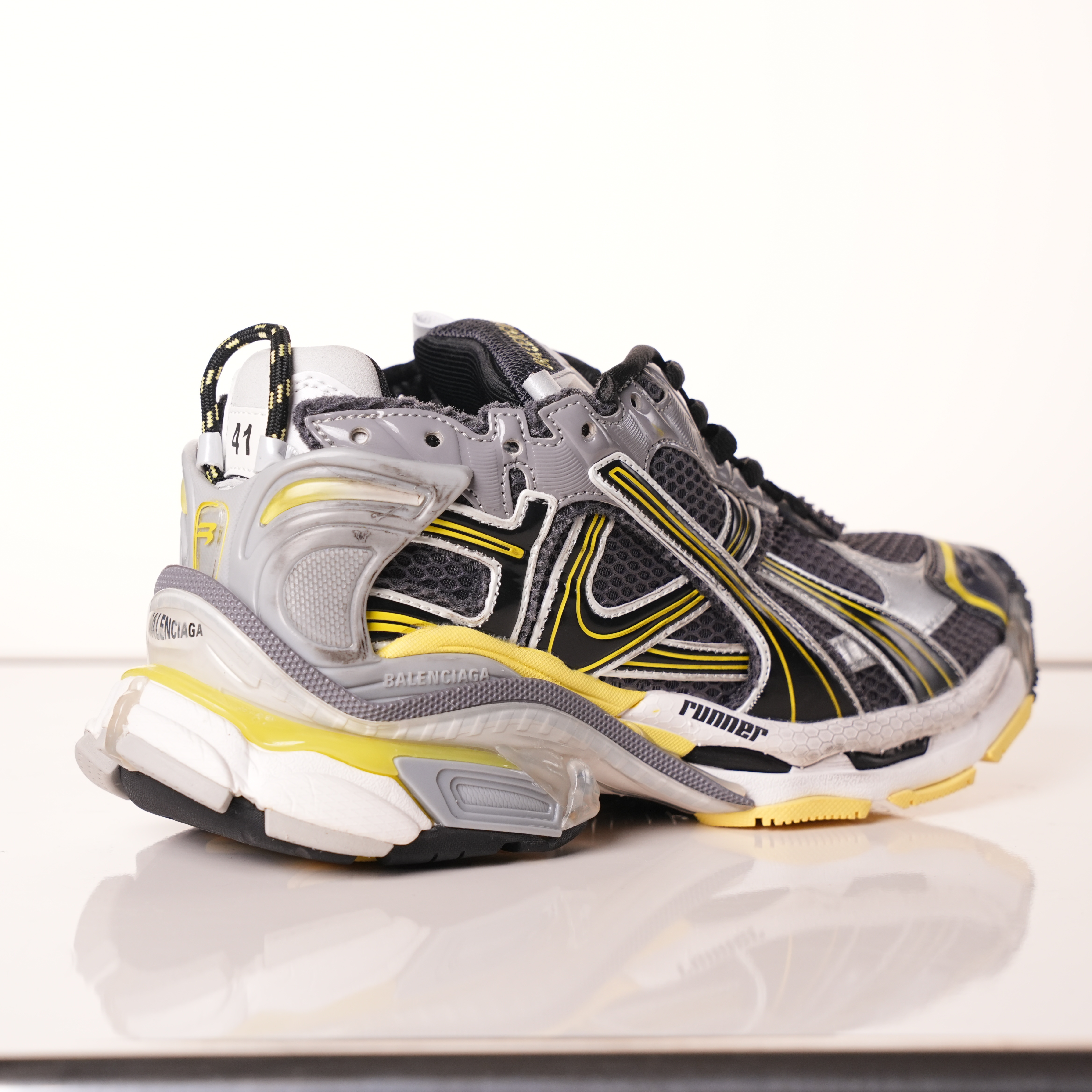 Balenciaga Runner Sneaker Grey Black Yellow