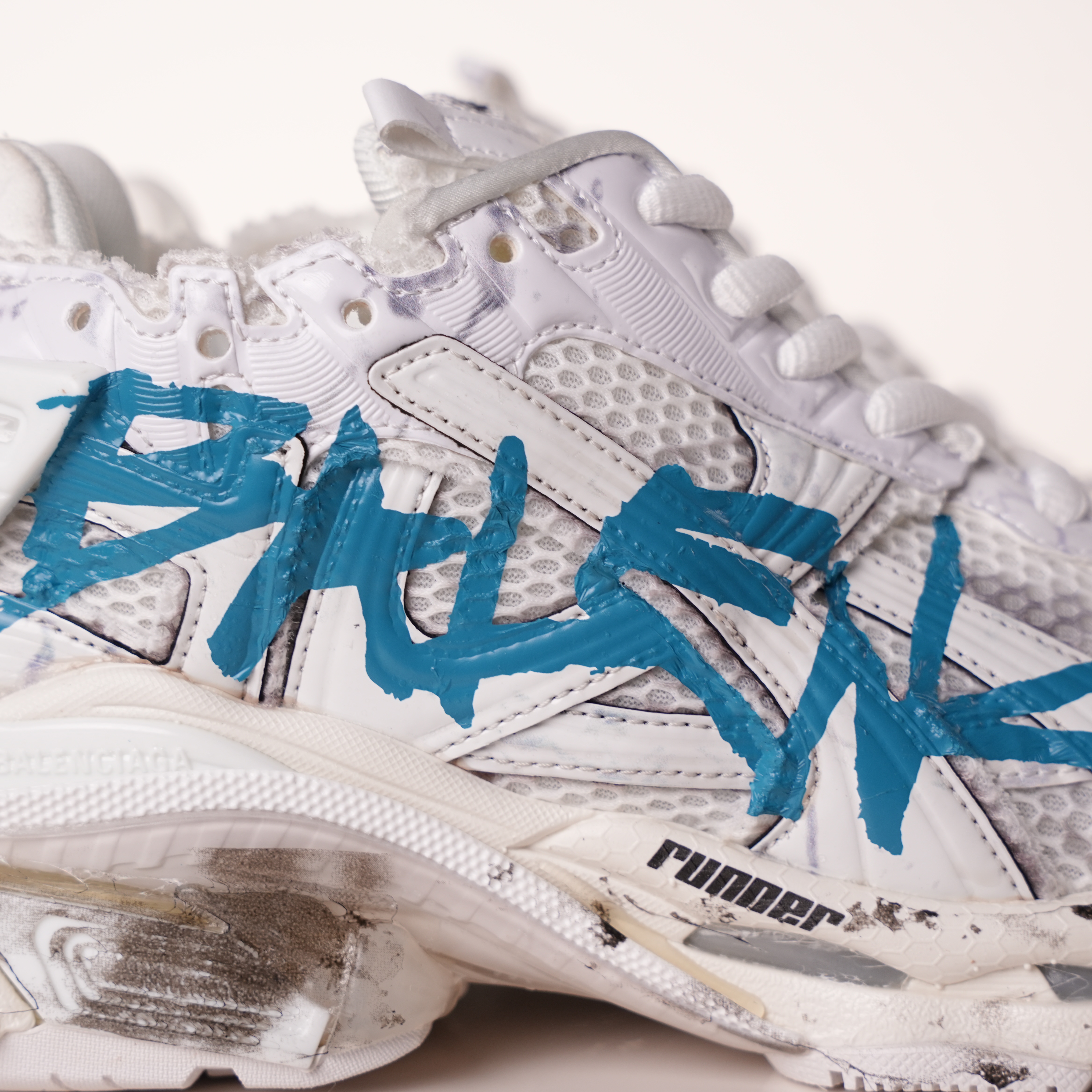 Balenciaga Runner Sneaker 'Graffiti - White Blue'