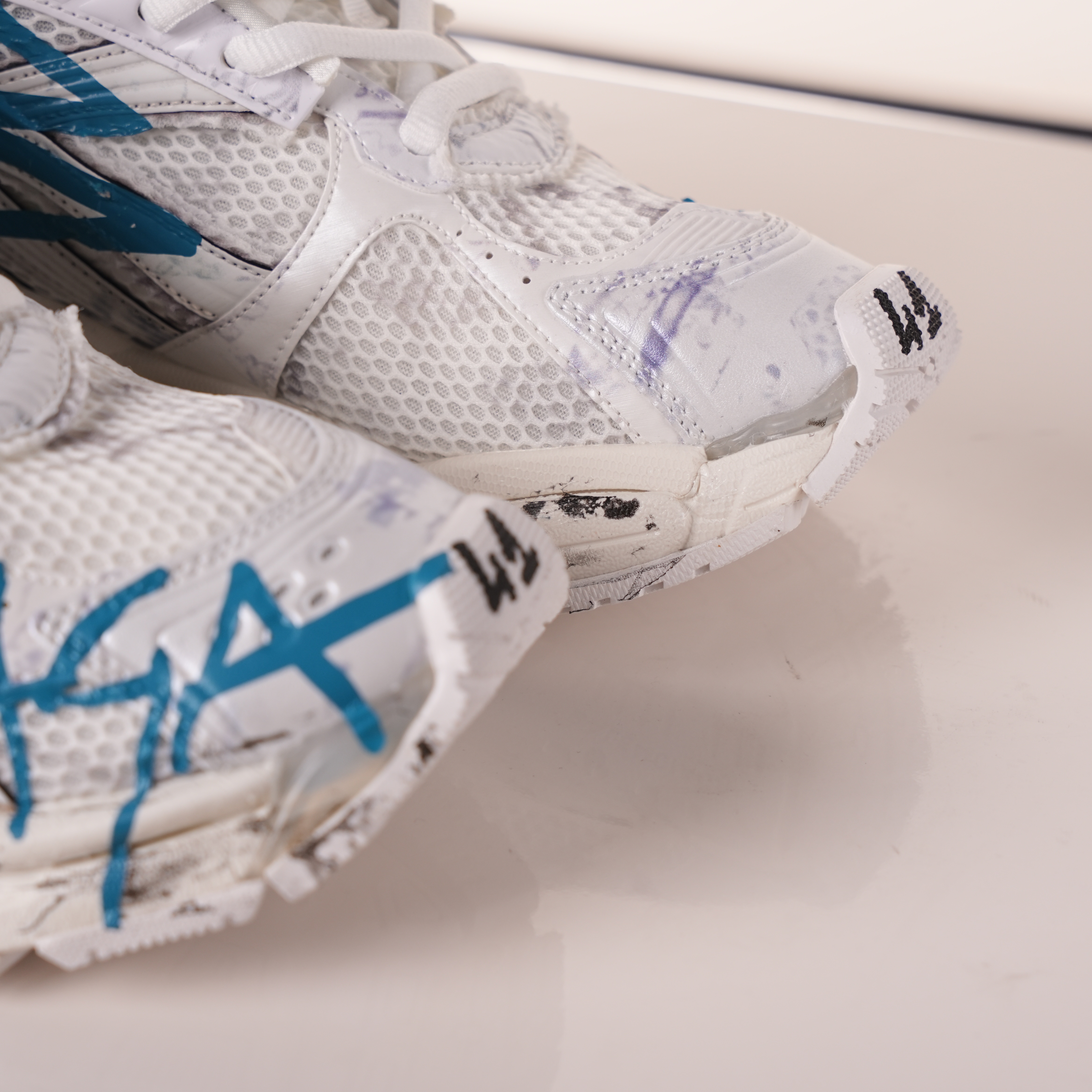 Balenciaga Runner Sneaker 'Graffiti - White Blue'