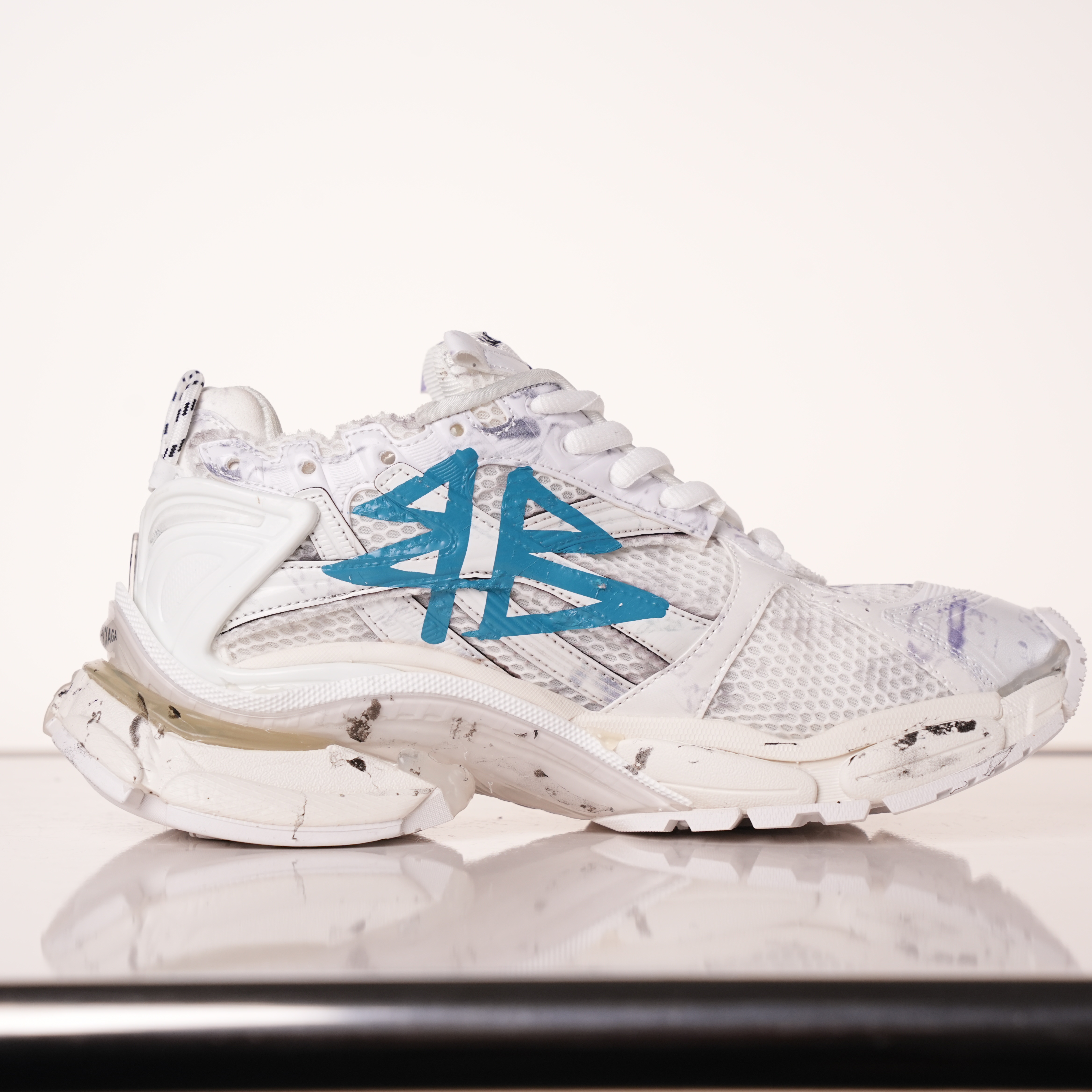 Balenciaga Runner Sneaker 'Graffiti - White Blue'