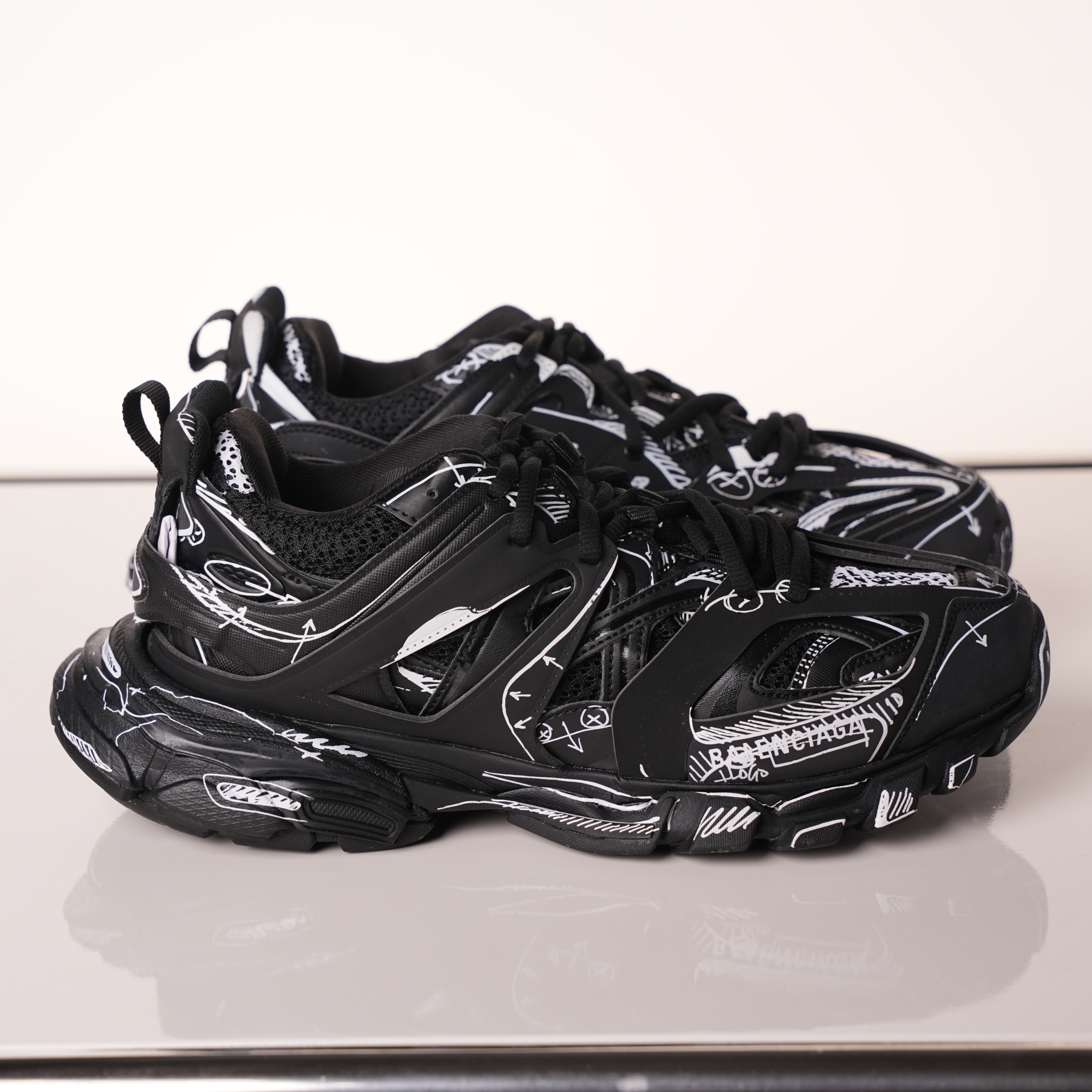 Balenciaga Track Black Black&White Painting