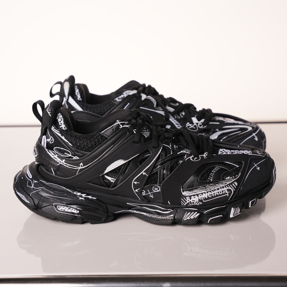 Balenciaga Track Black Black&White Painting