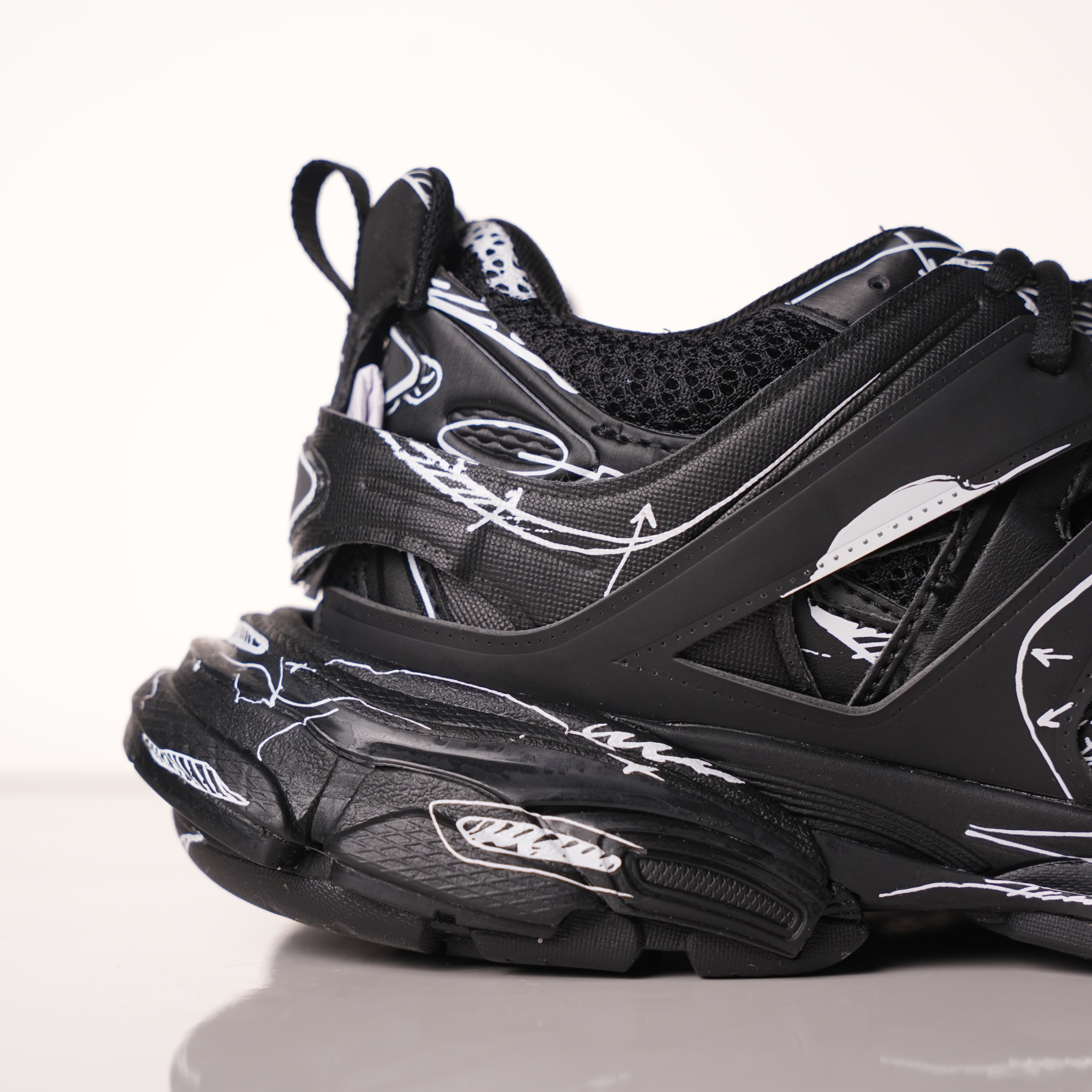 Balenciaga Track Black Black&White Painting