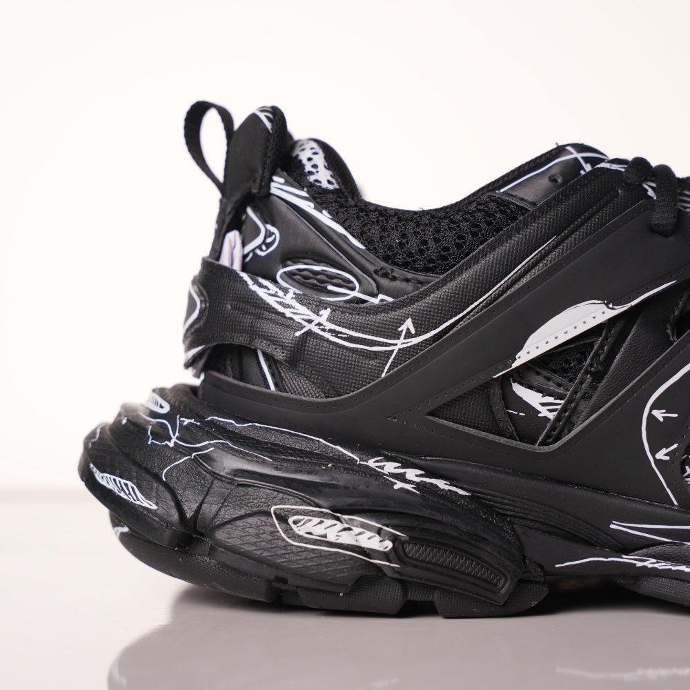 Balenciaga Track Black Black&White Painting