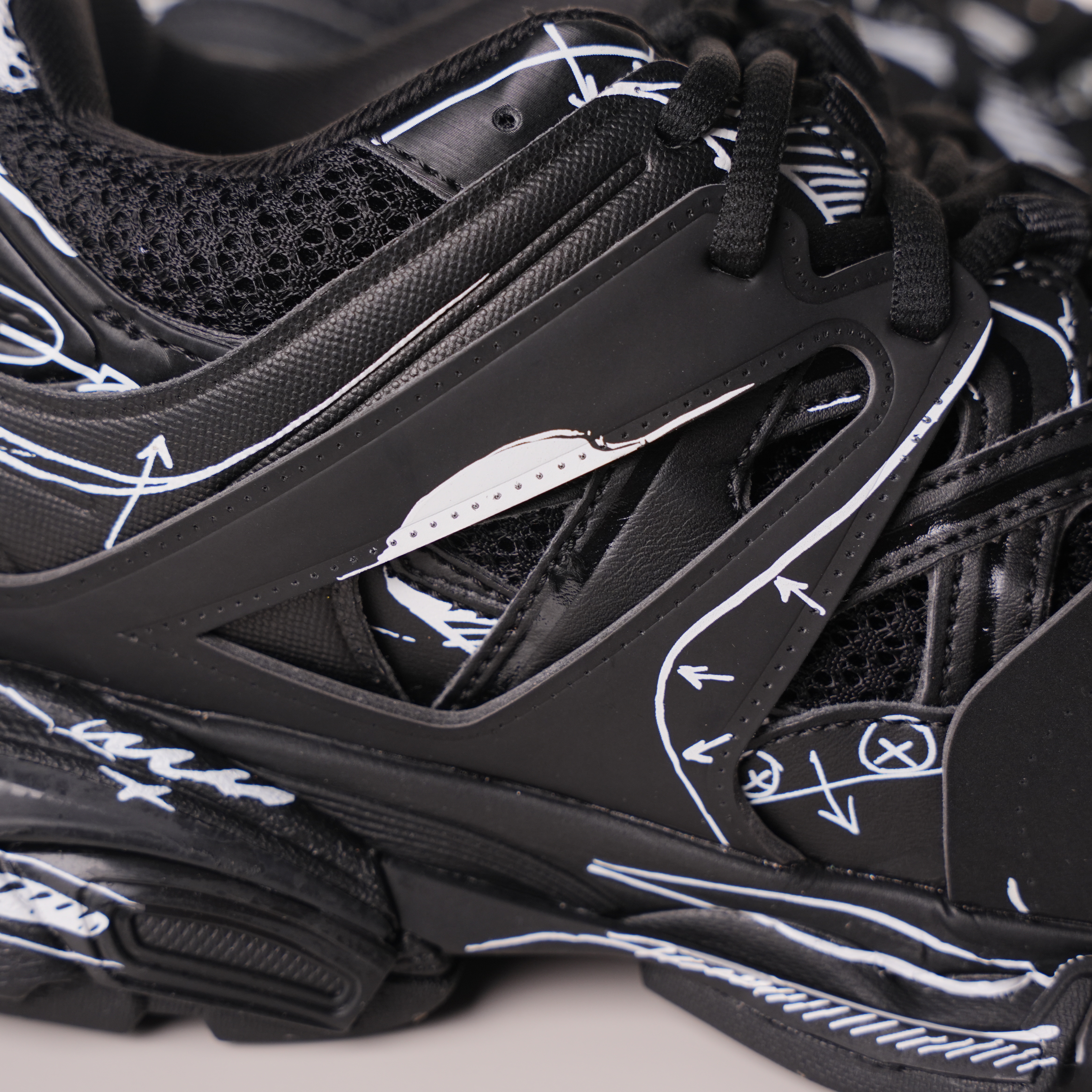 Balenciaga Track Black Black&White Painting