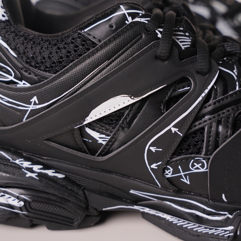 Balenciaga Track Black Black&White Painting
