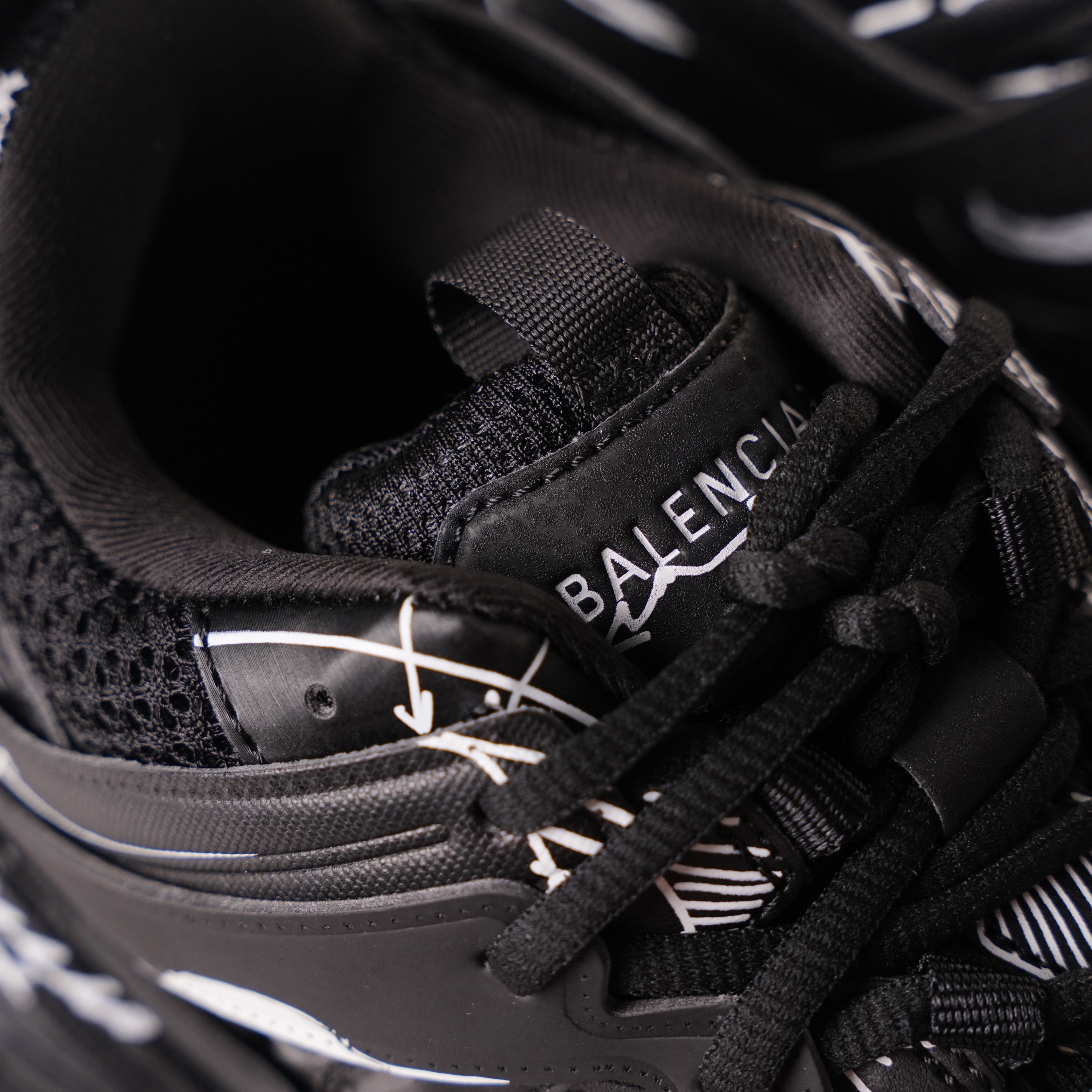 Balenciaga Track Black Black&White Painting