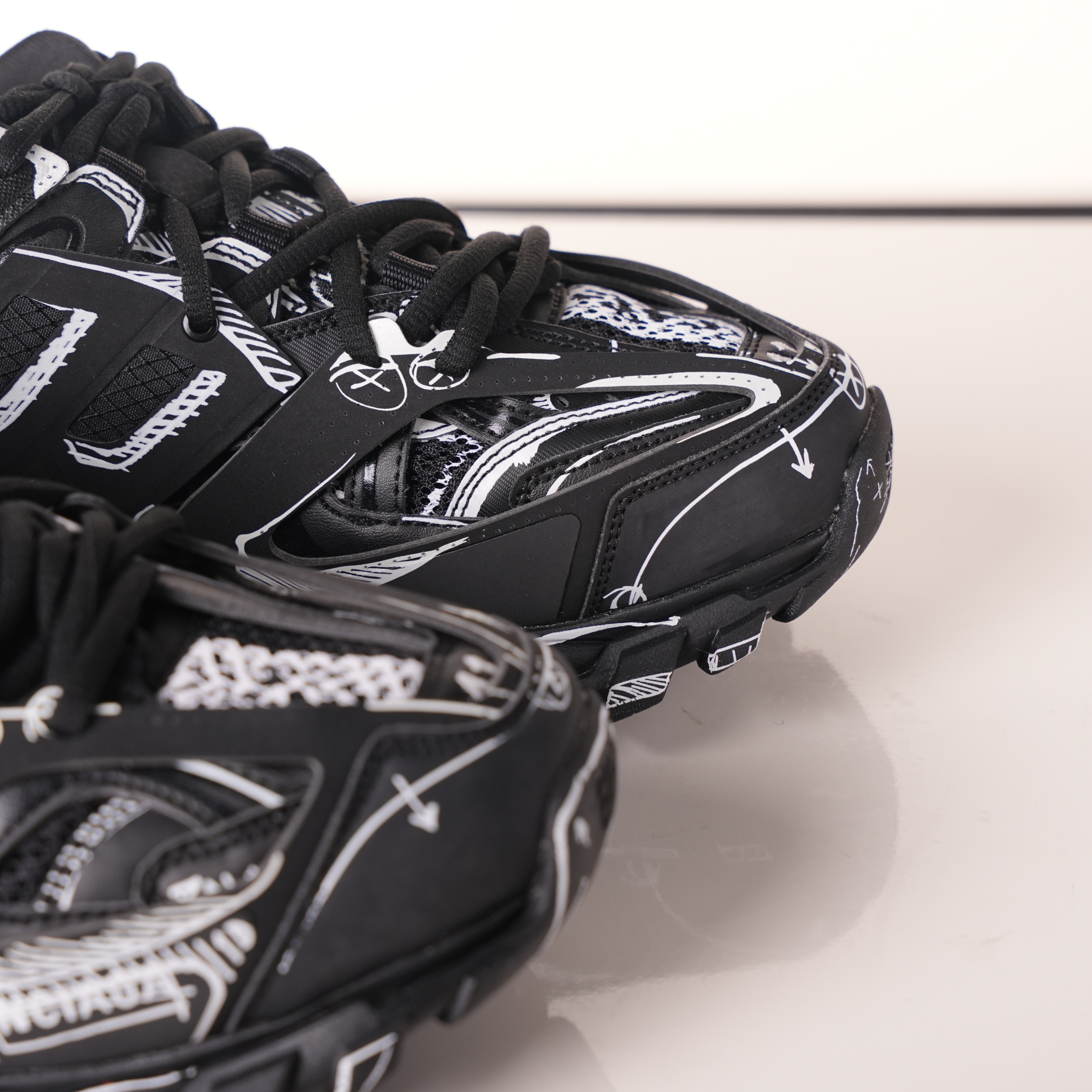 Balenciaga Track Black Black&White Painting