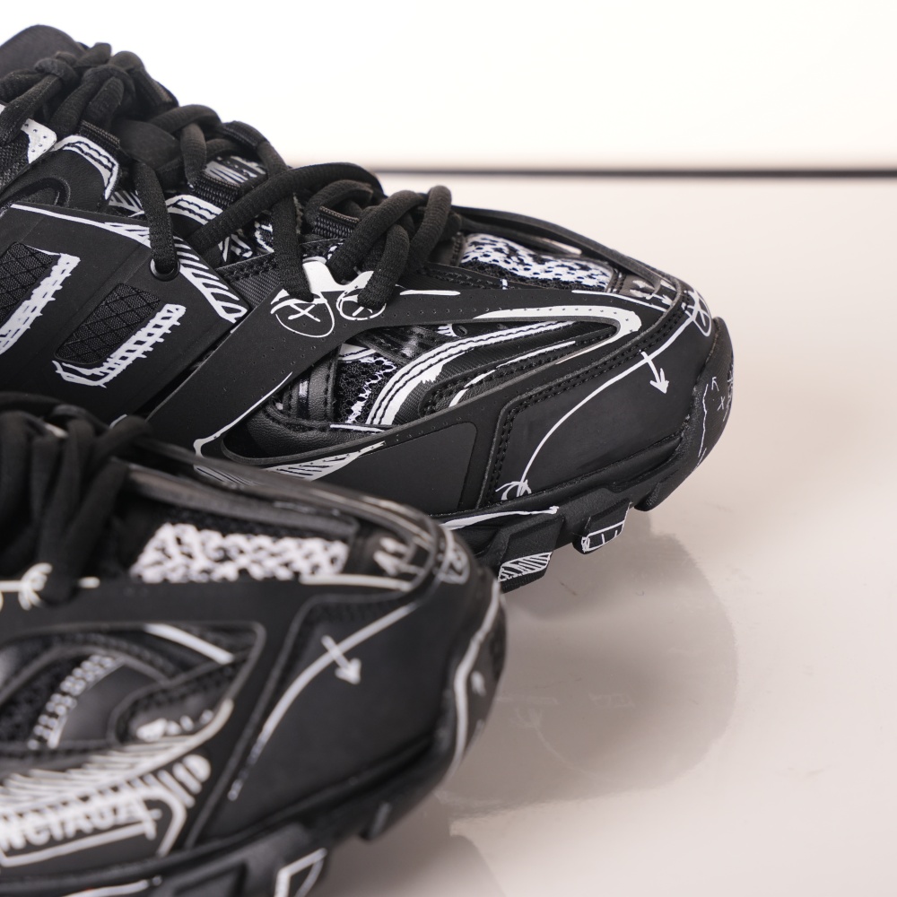 Balenciaga Track Black Black&White Painting