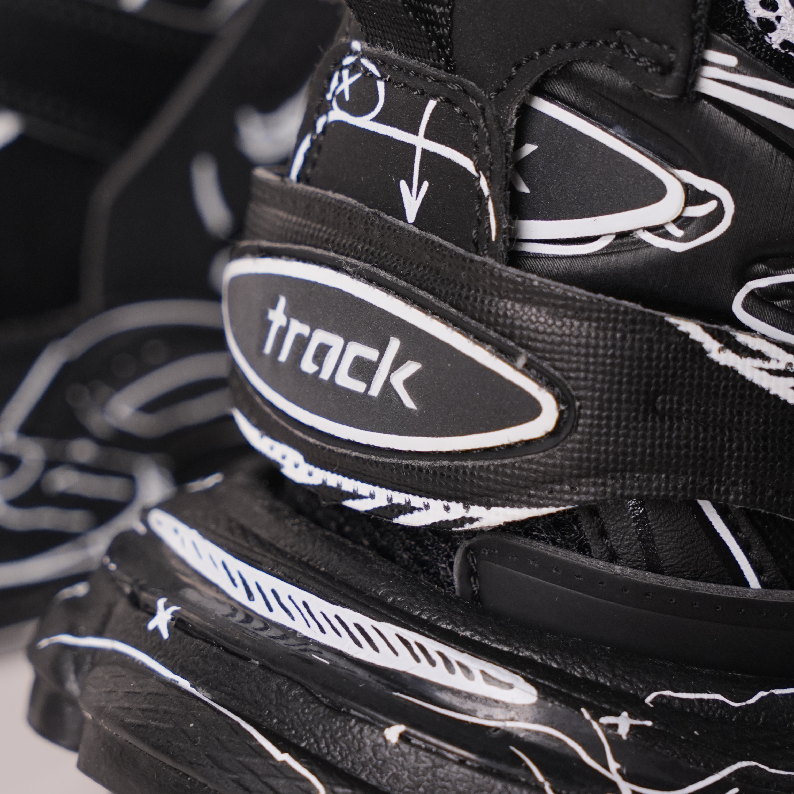 Balenciaga Track Black Black&White Painting