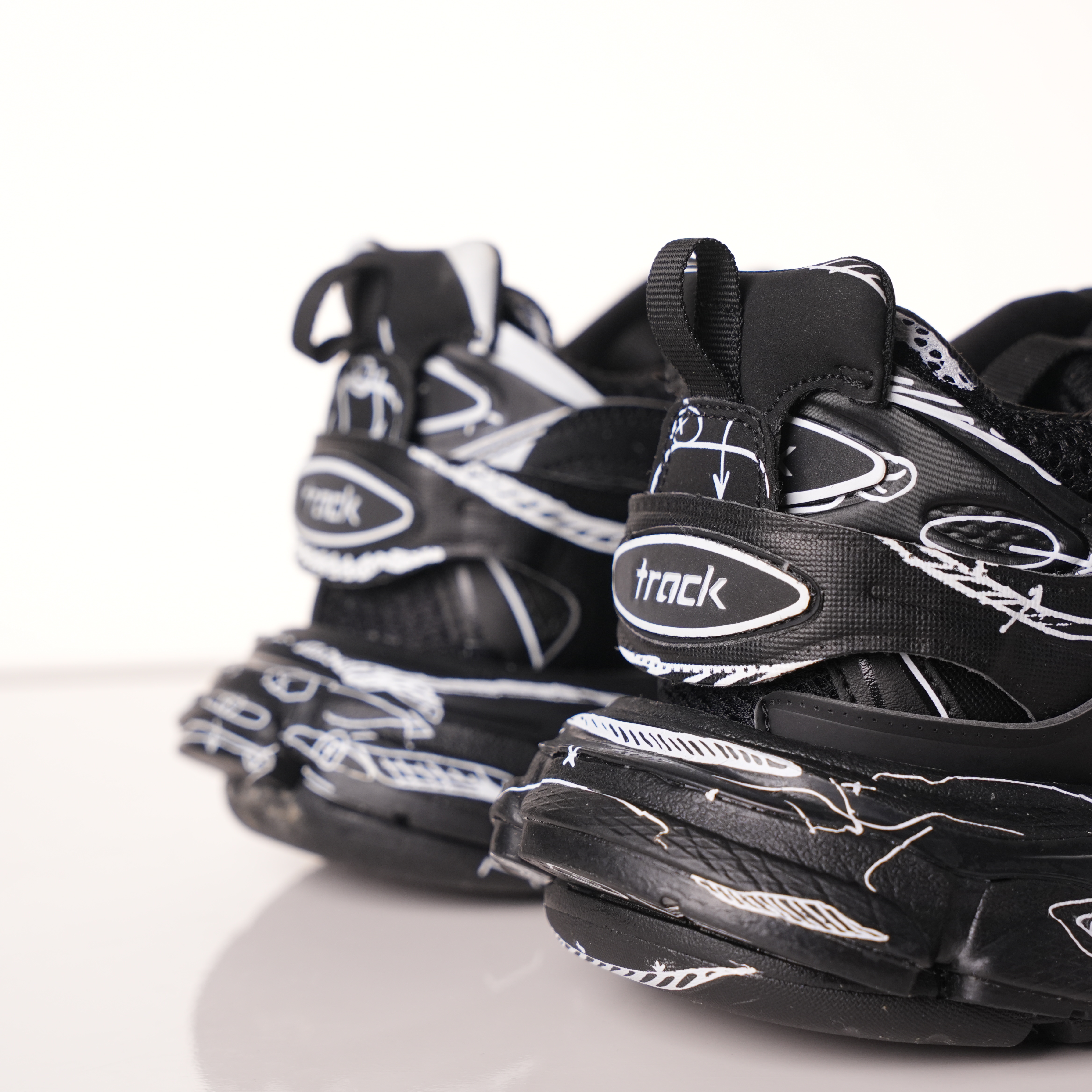 Balenciaga Track Black Black&White Painting