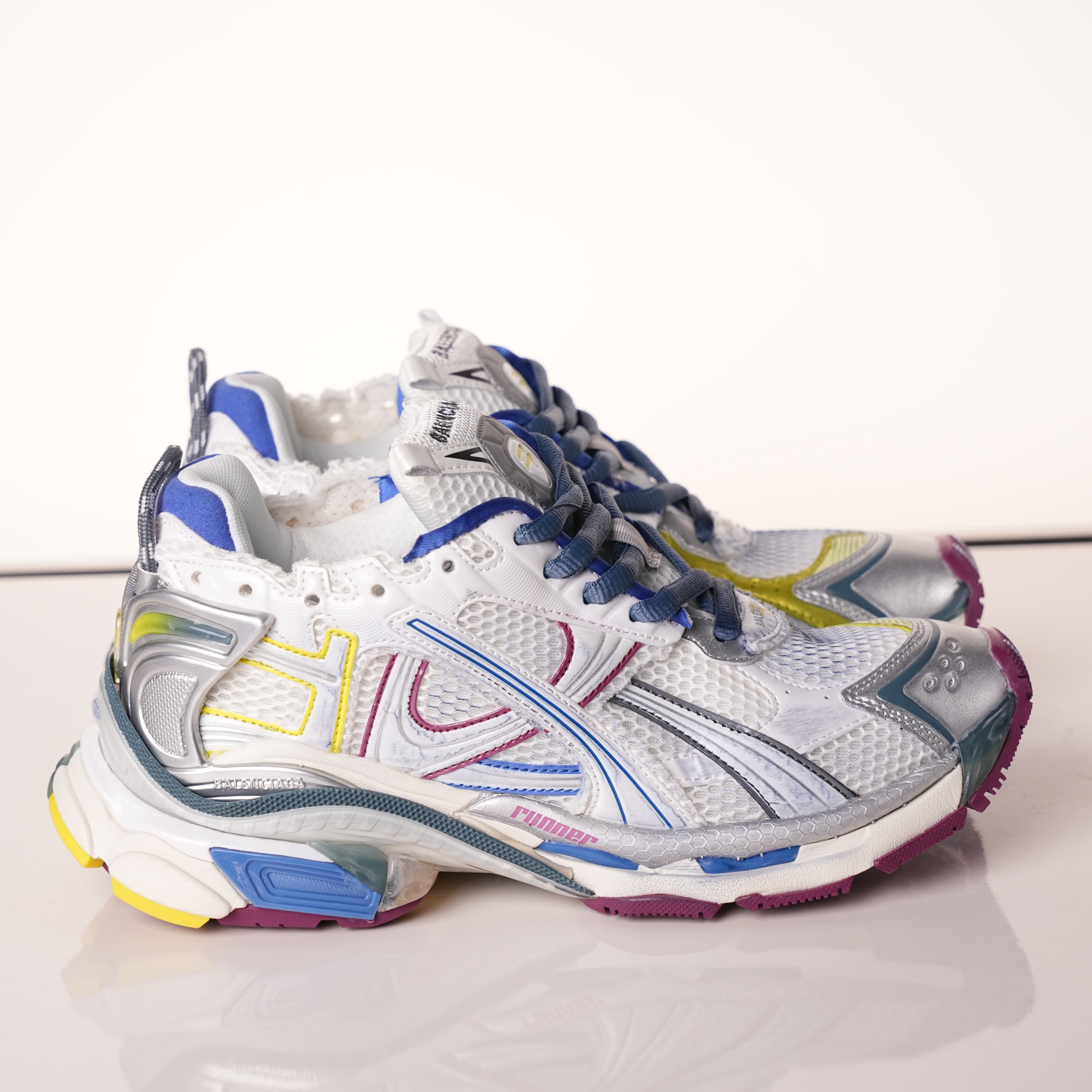 Balenciaga Runner Sneaker 'White Purple Blue'
