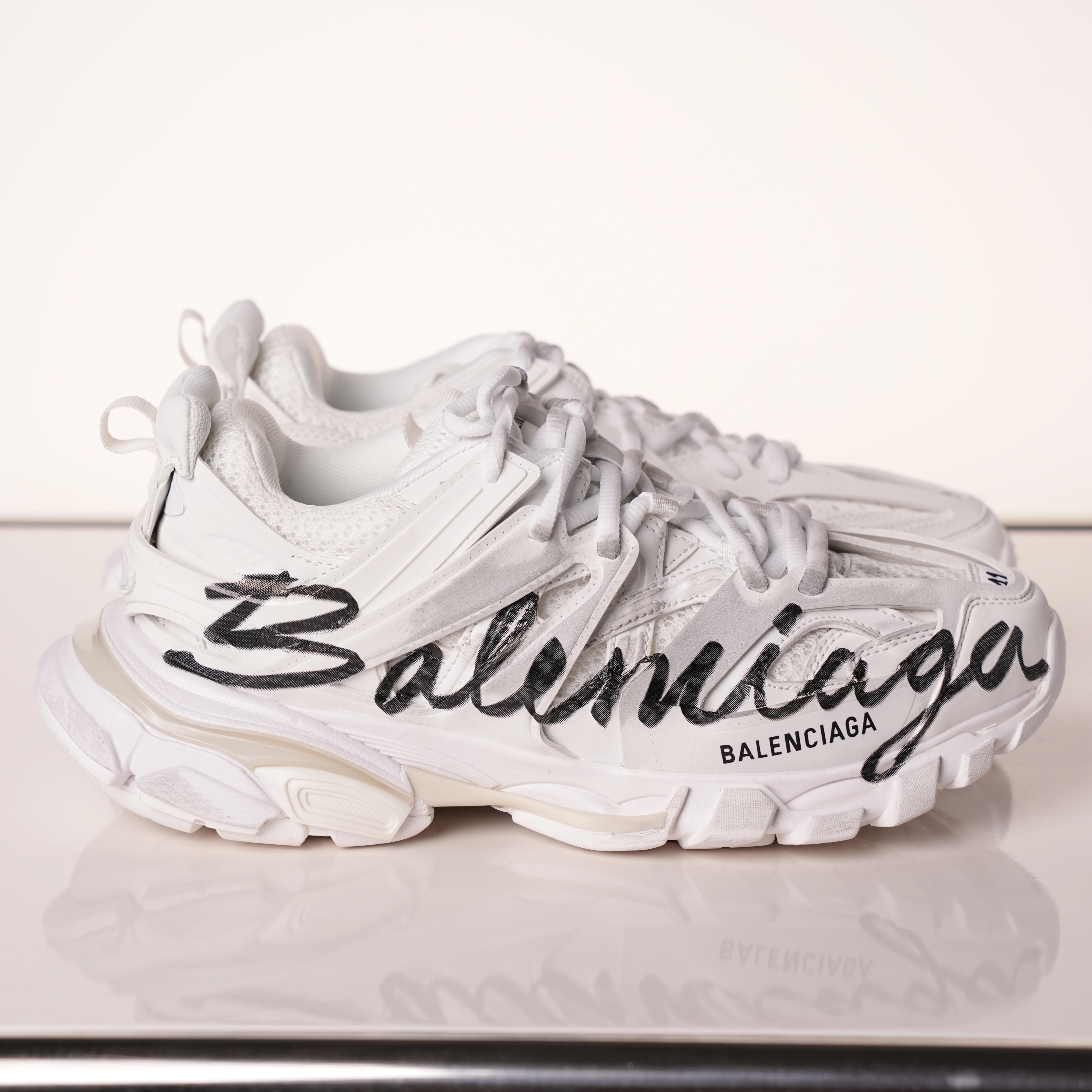 Balenciaga Track Graffiti White Black Sneakers | RichWang Kicks display picture 2