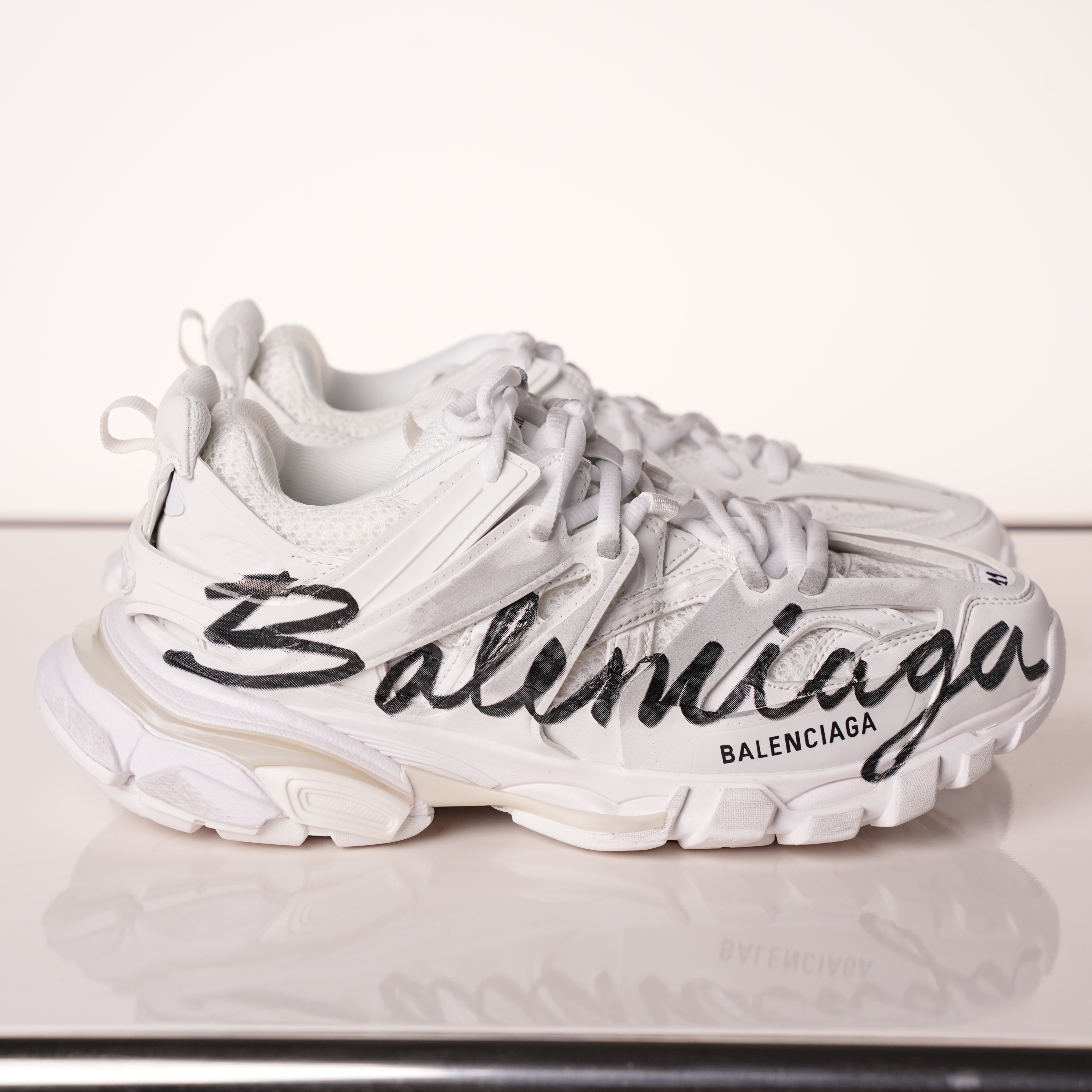 Balenciaga Track Graffiti White Black