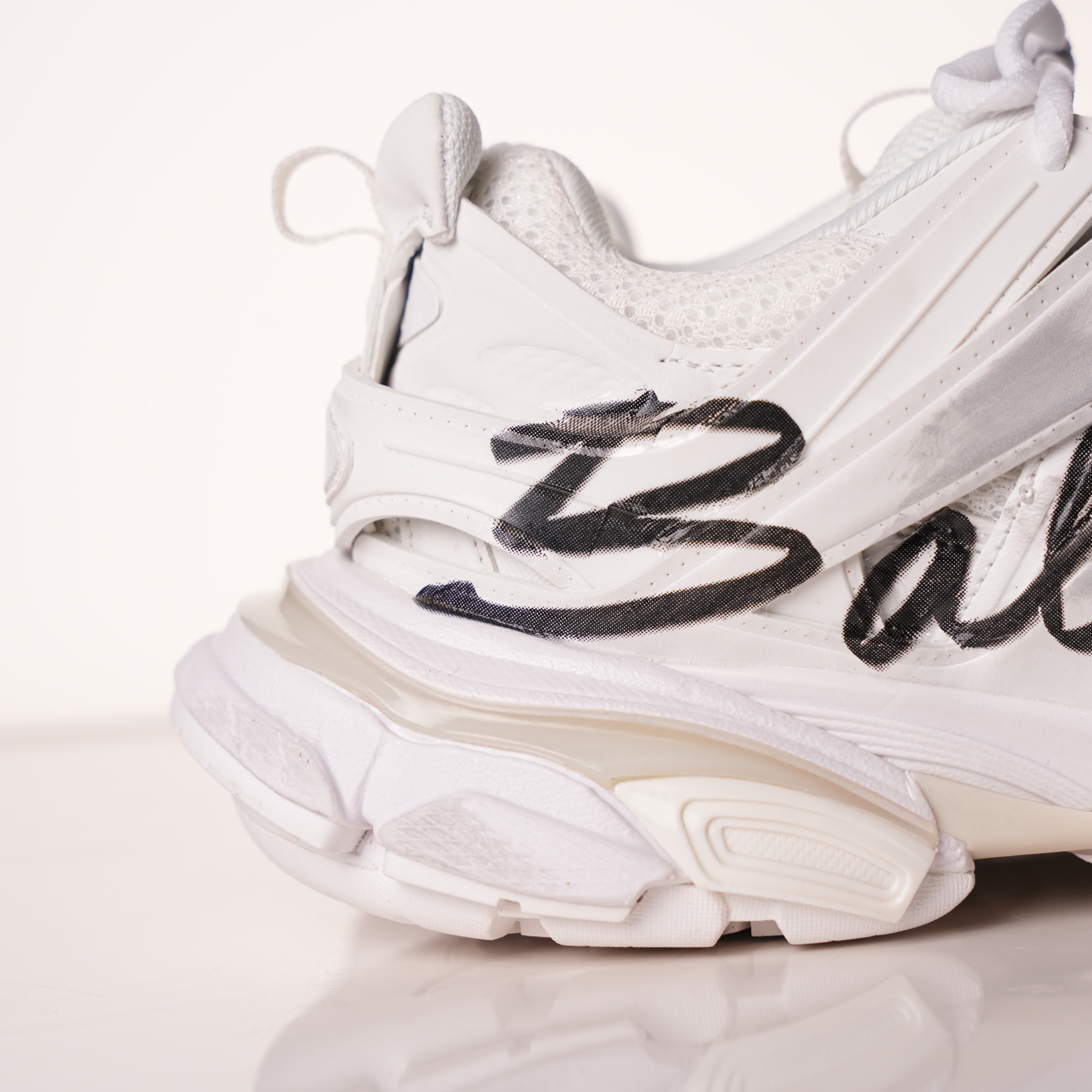 Balenciaga Track Graffiti White Black