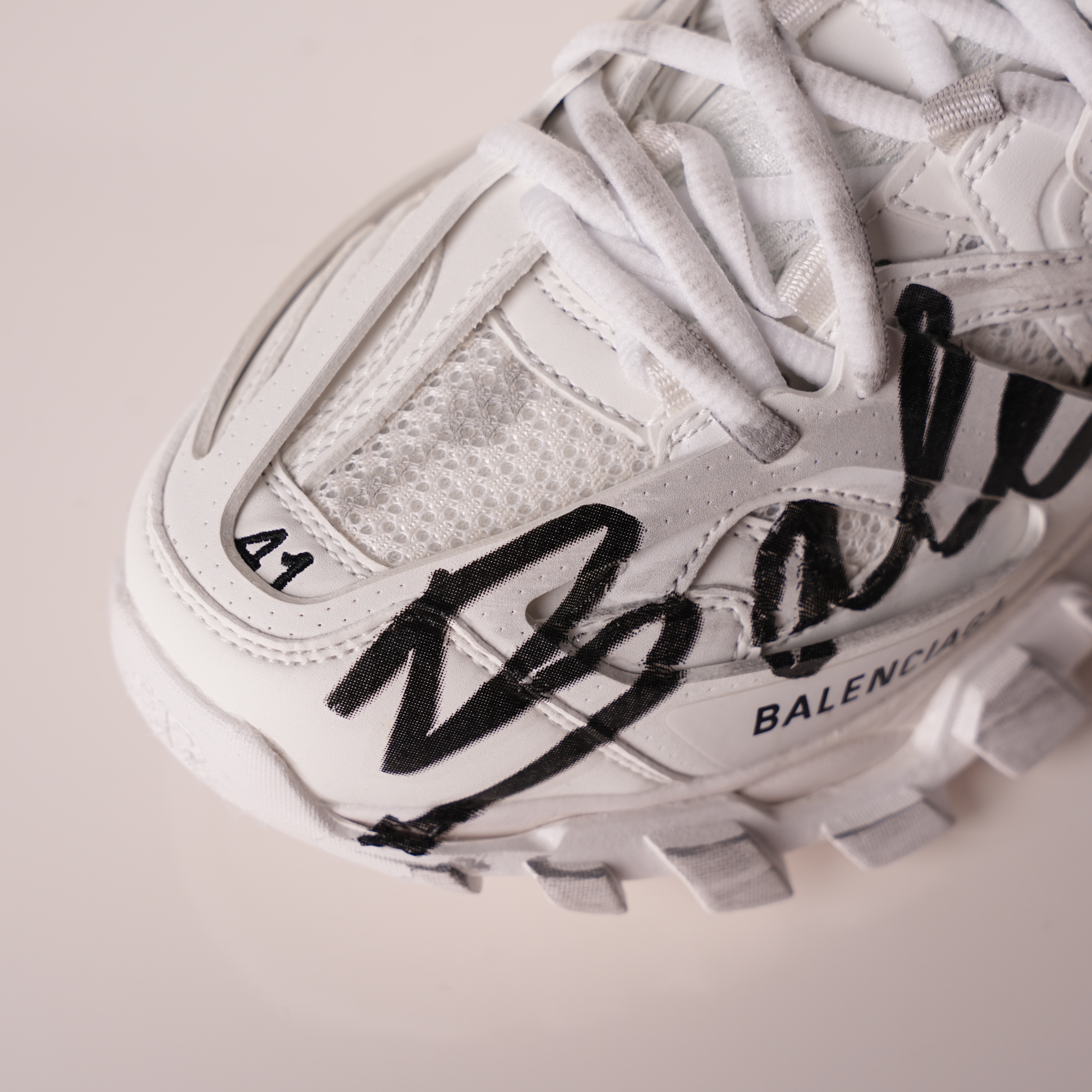 Balenciaga Track Graffiti White Black