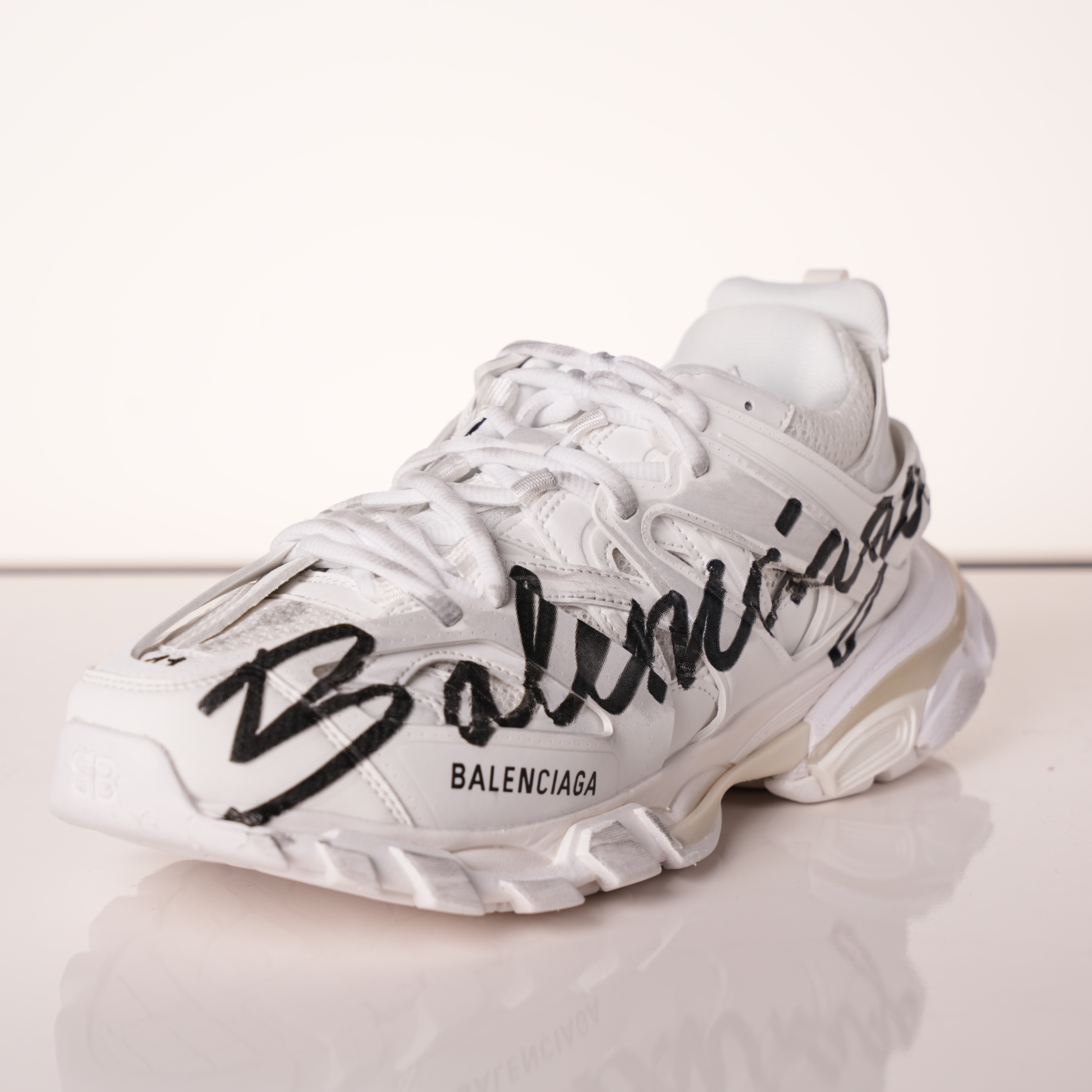 Balenciaga Track Graffiti White Black
