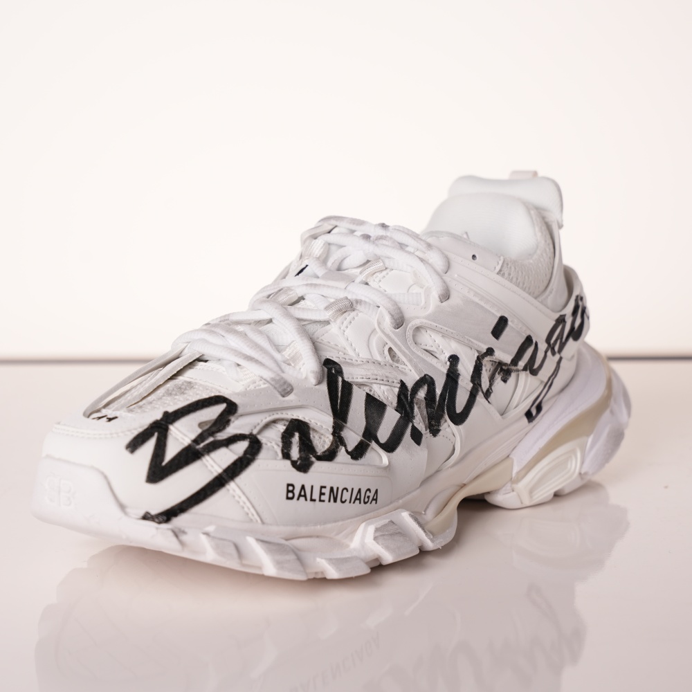 Balenciaga Track Graffiti White Black