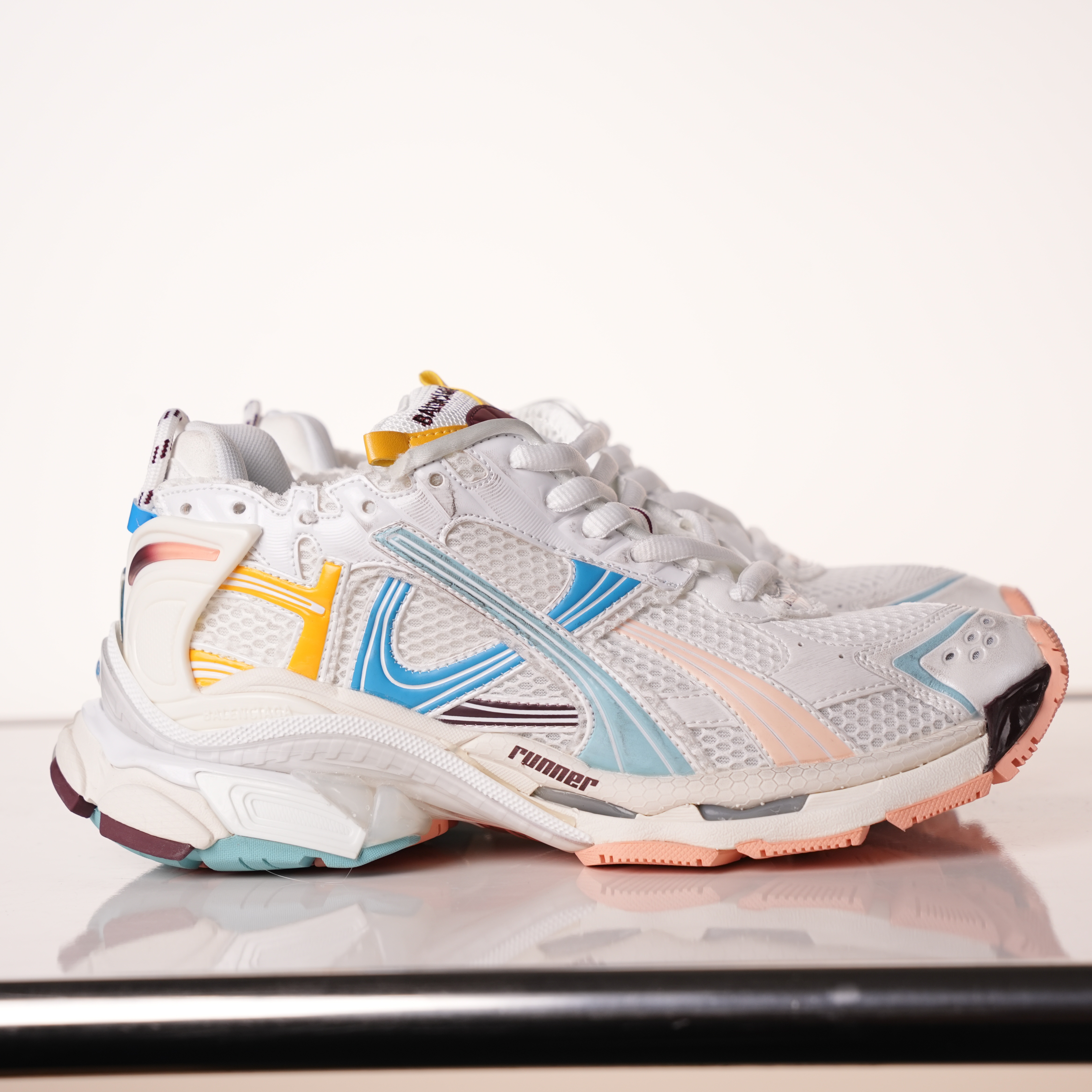 Balenciaga Runner White Yellow Blue