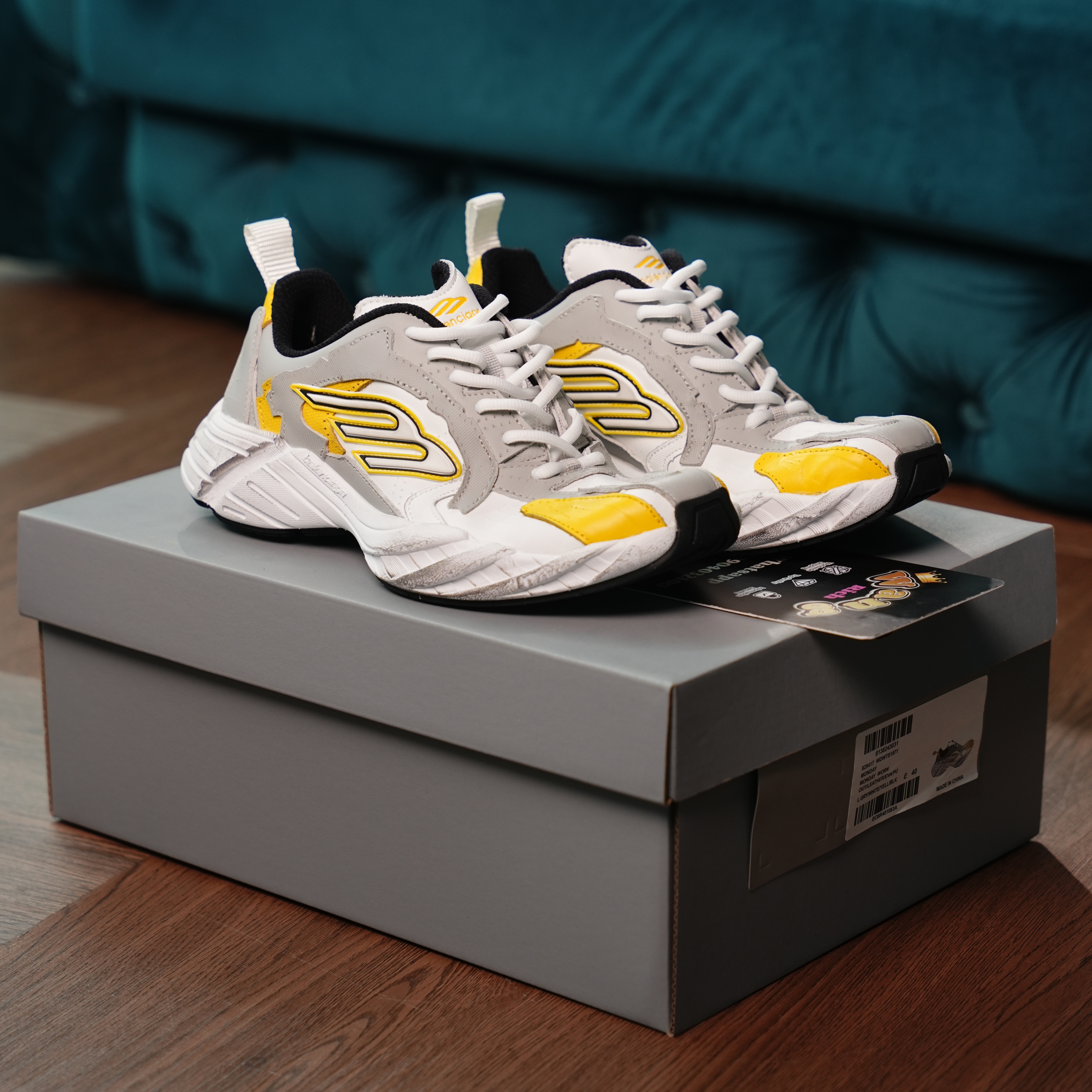 Balenciaga Monday shoe White Yellow