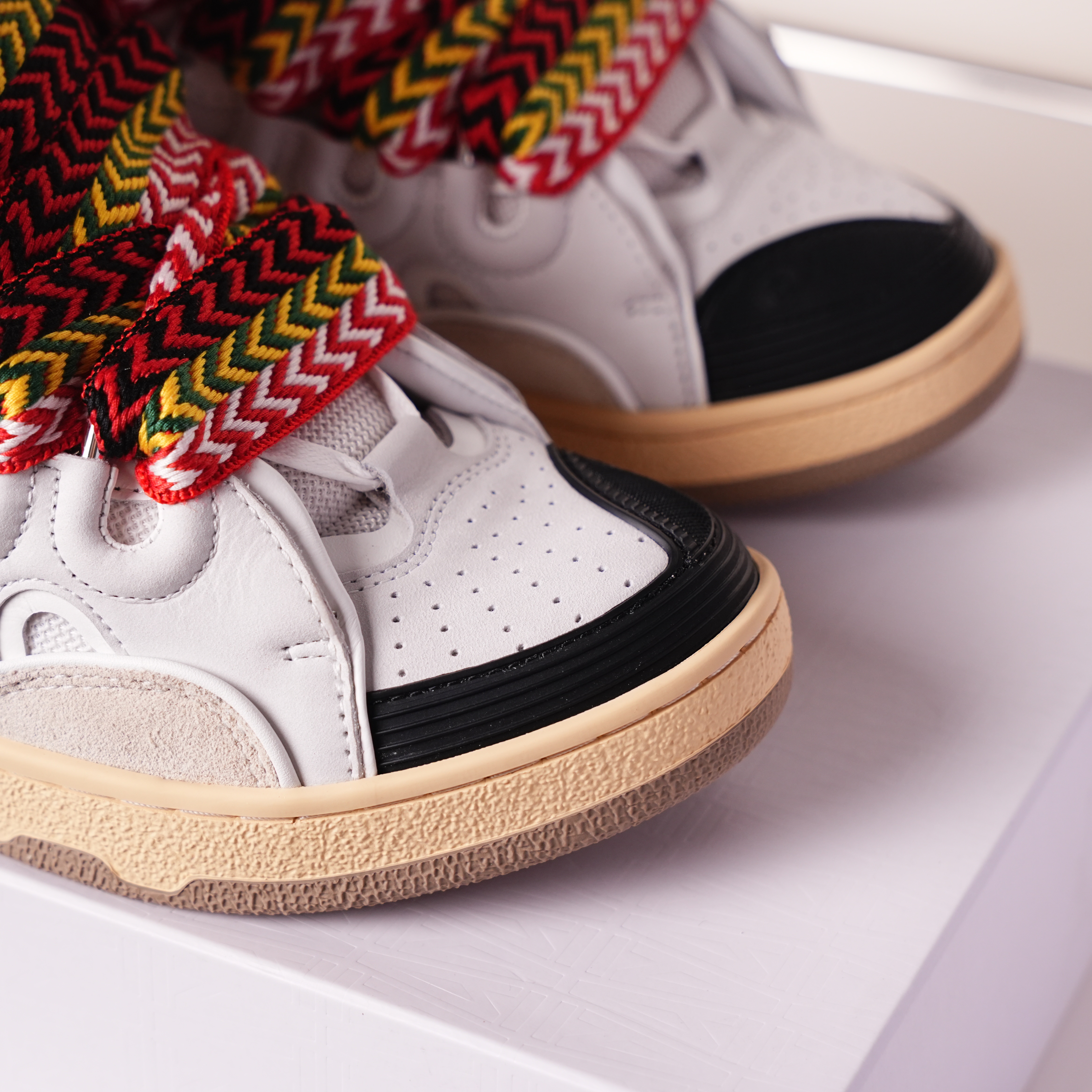 Lanvin Leather Curb White Iory