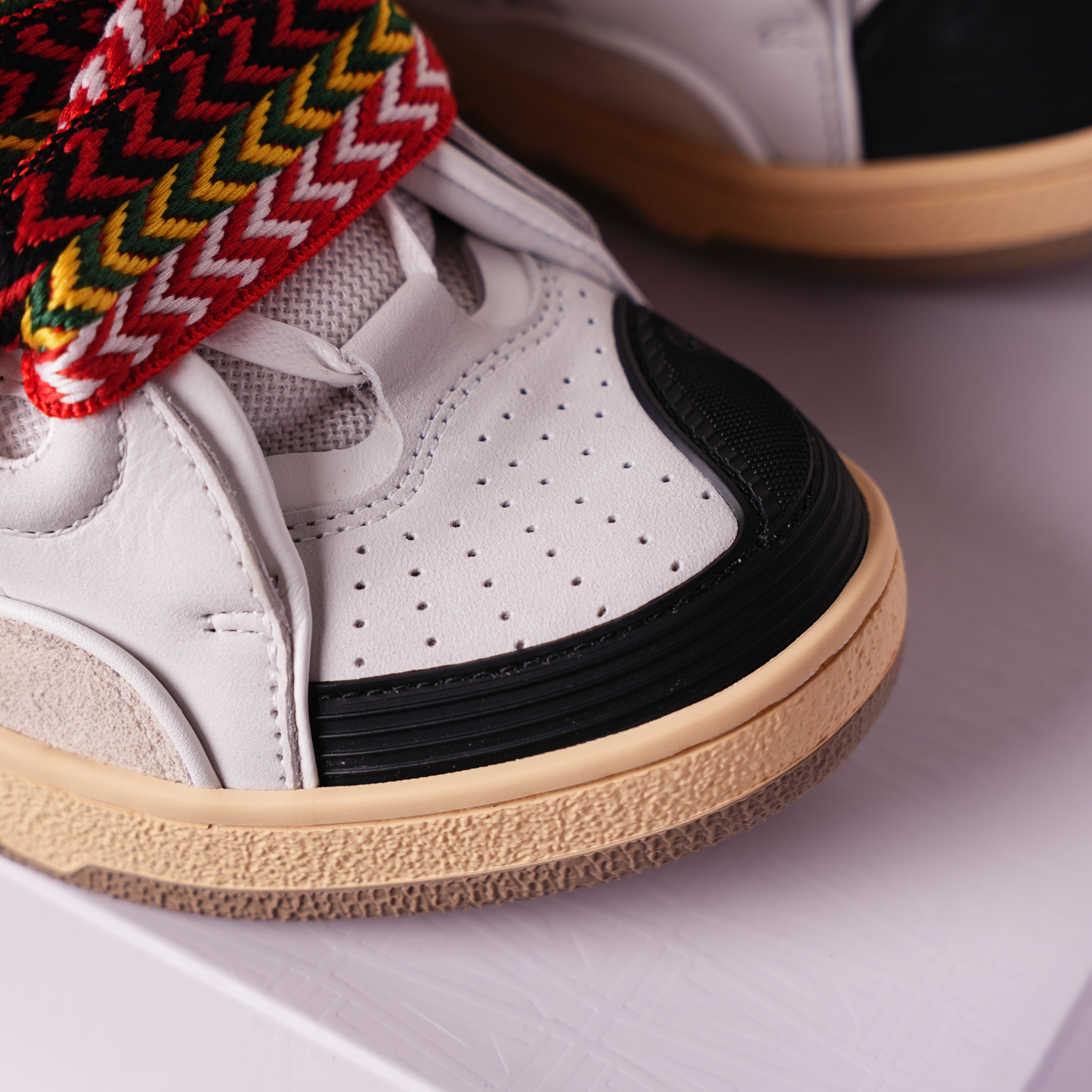 Lanvin Leather Curb White Iory