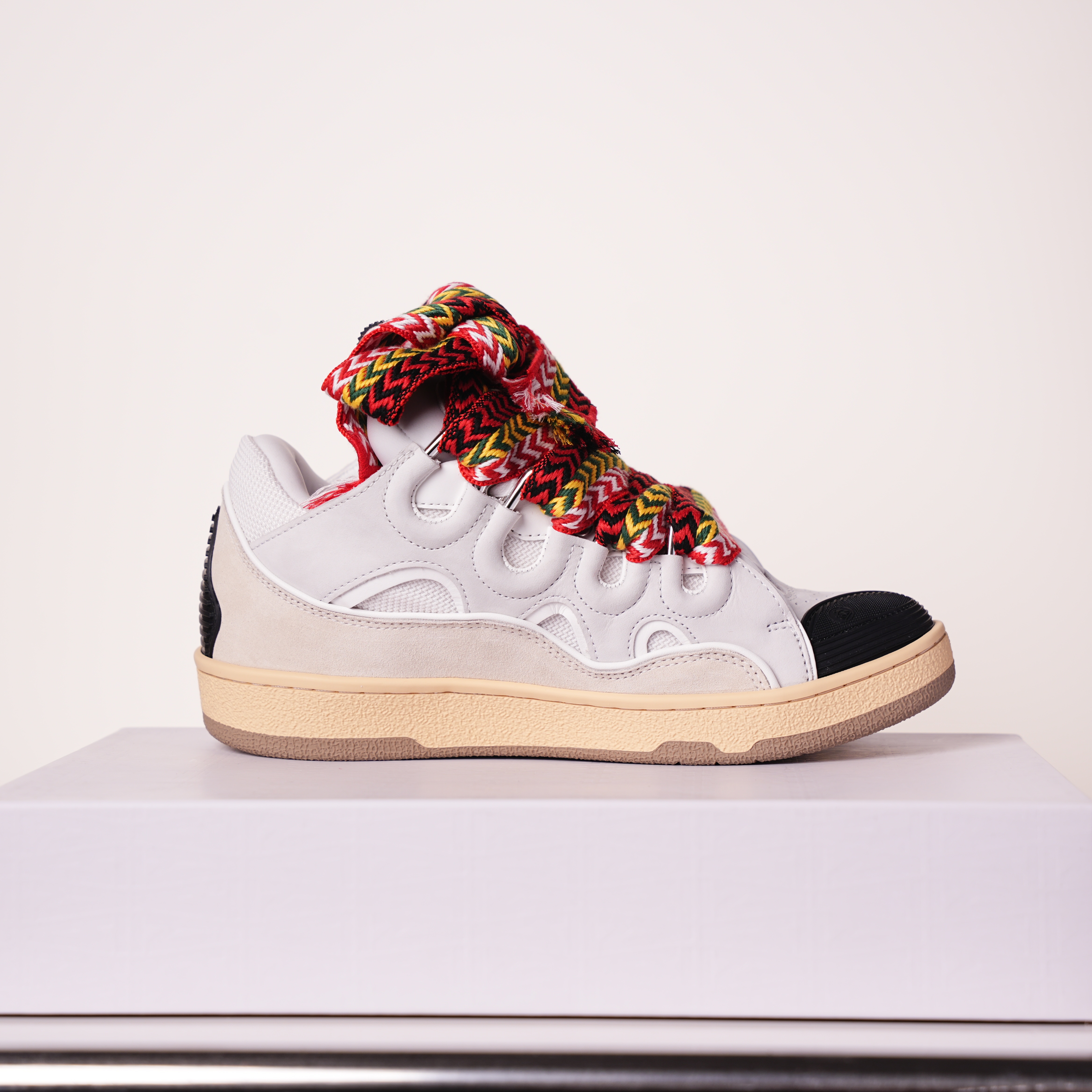 Lanvin Leather Curb White Iory