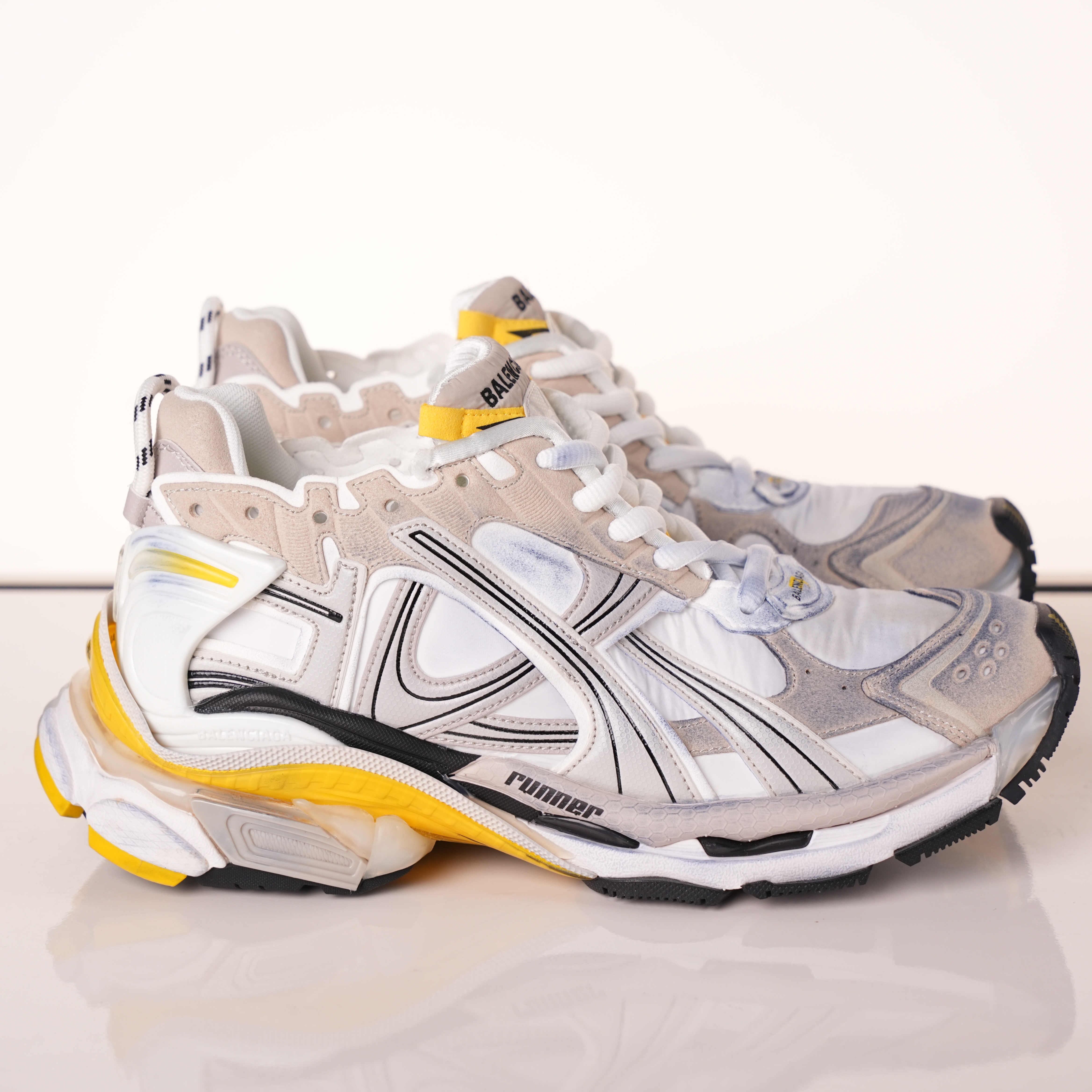Balenciaga Runner Sneaker 'White Yellow'