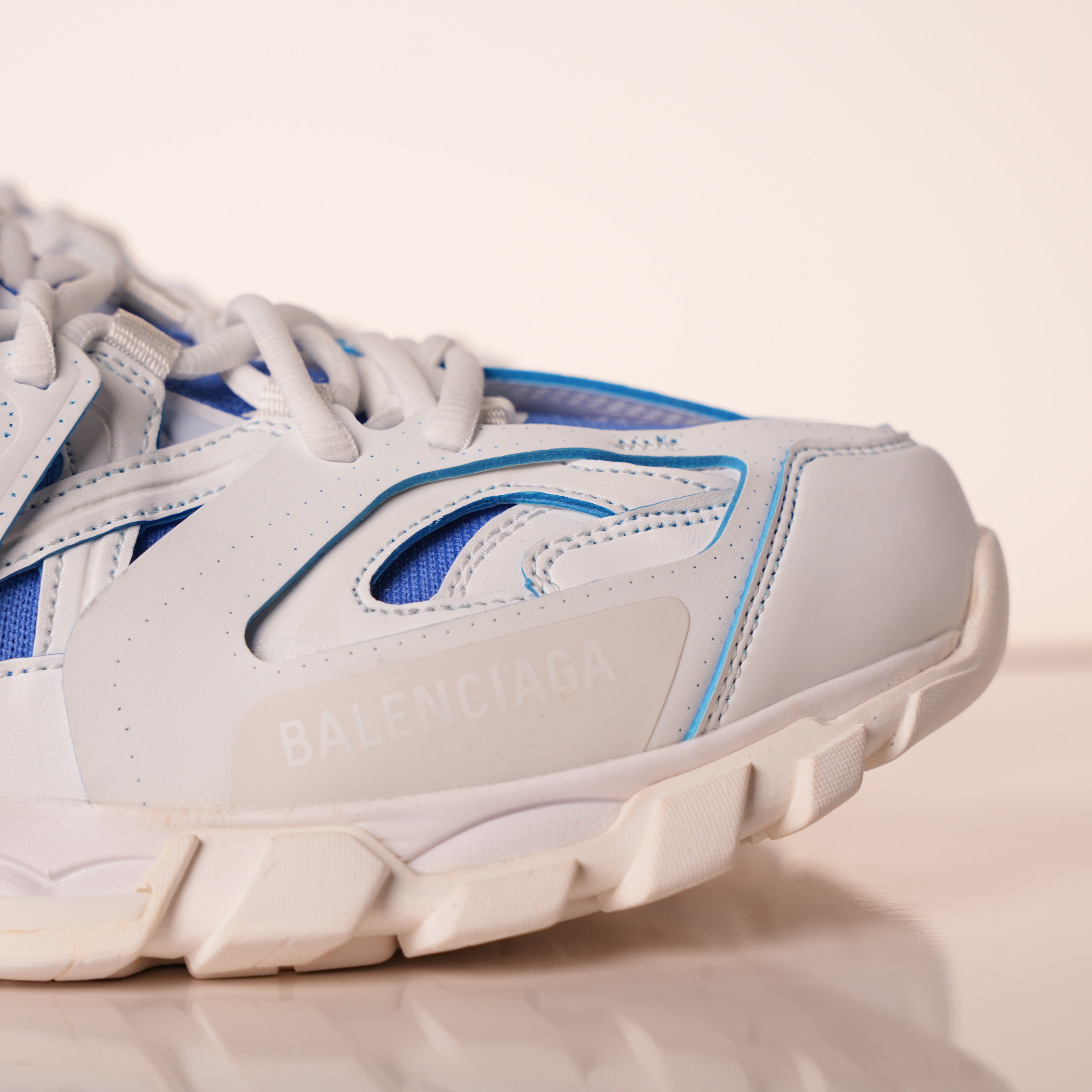 Balenciaga Track Sock White Blue