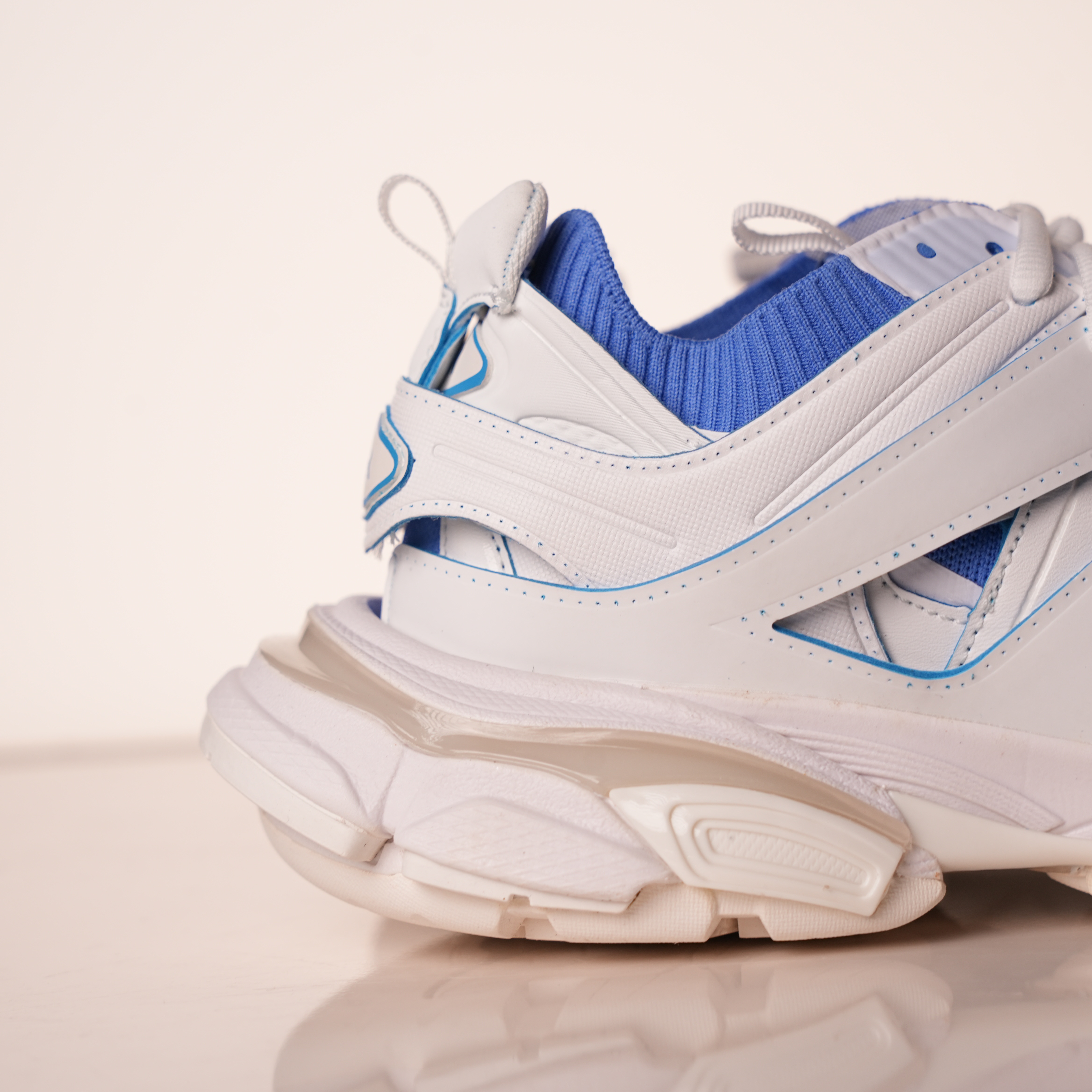Balenciaga Track Sock White Blue